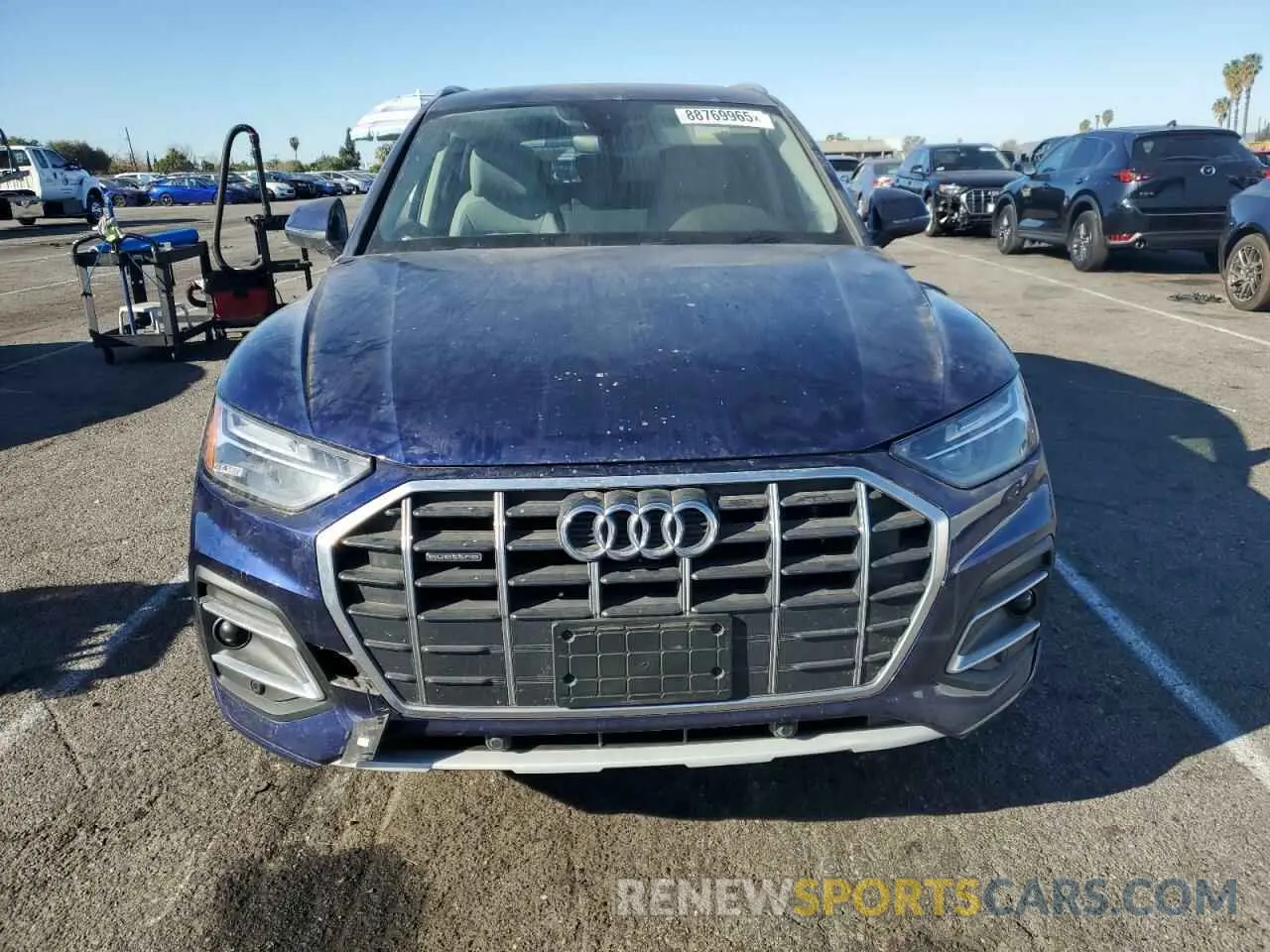 5 fotografías del automóvil dañado WA1AAAFY7M2056378 AUDI Q5 2021