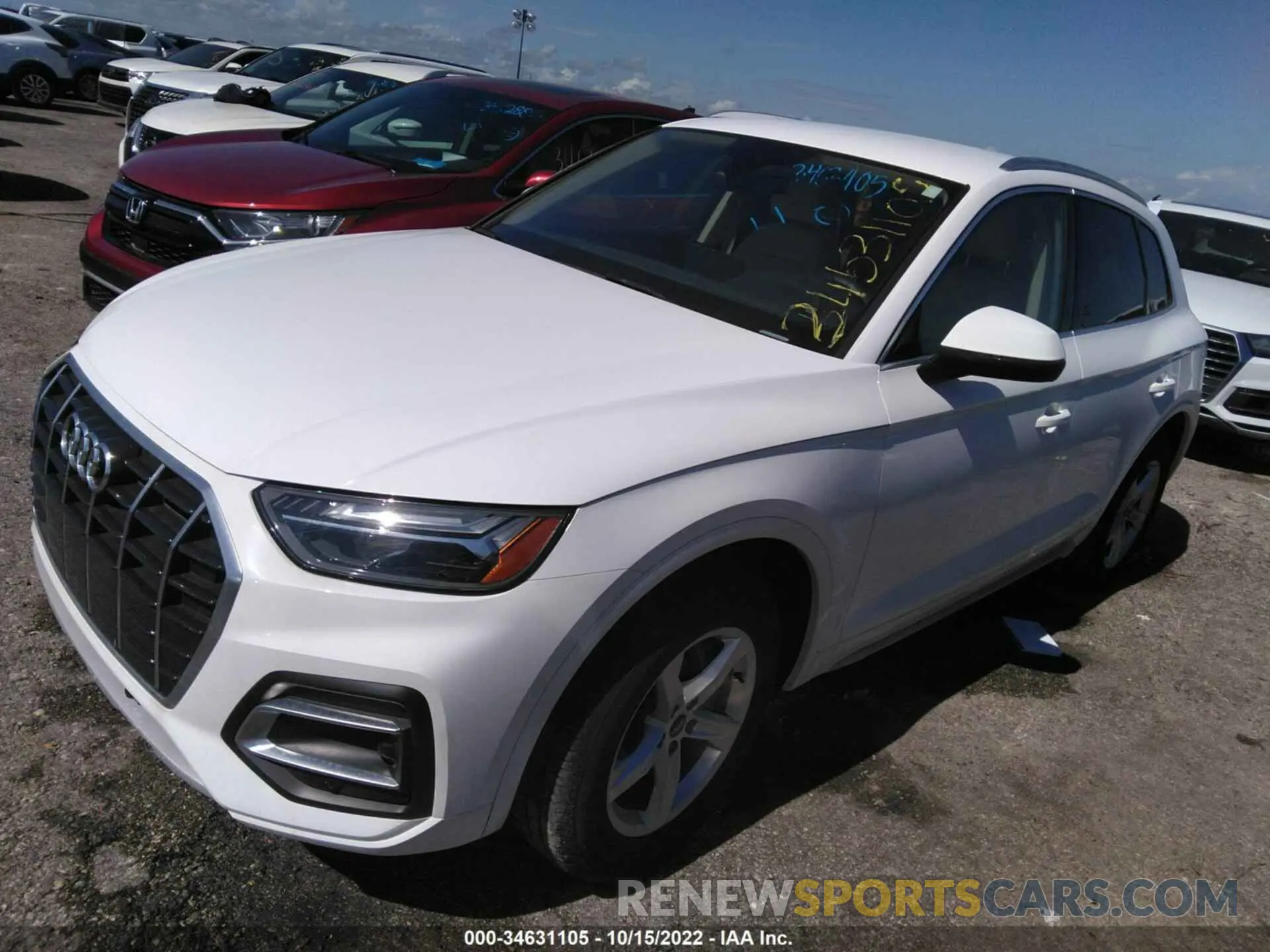 2 fotografías del automóvil dañado WA1AAAFY8M2044594 AUDI Q5 2021