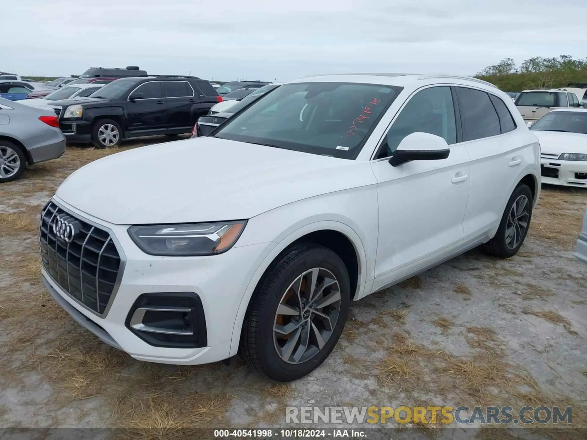 2 fotografías del automóvil dañado WA1BAAFY0M2067937 AUDI Q5 2021