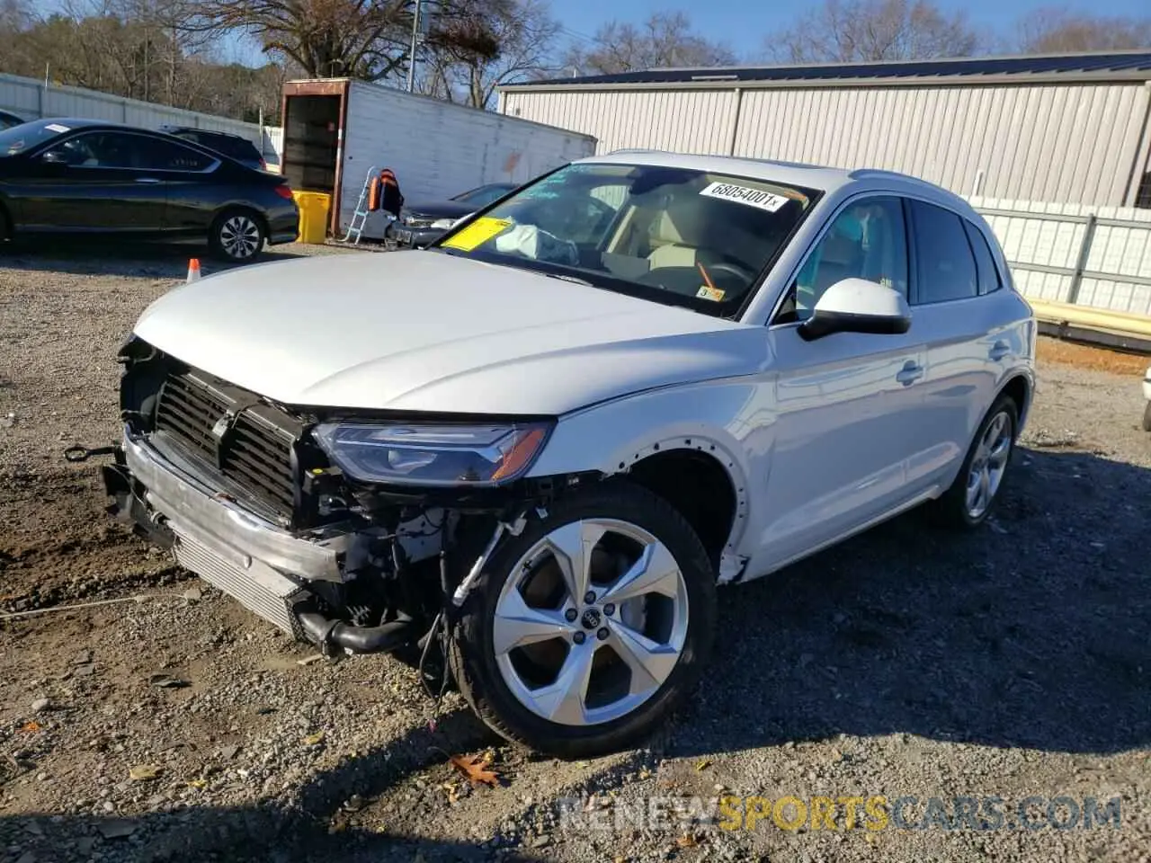 2 fotografías del automóvil dañado WA1BAAFY1M2058826 AUDI Q5 2021