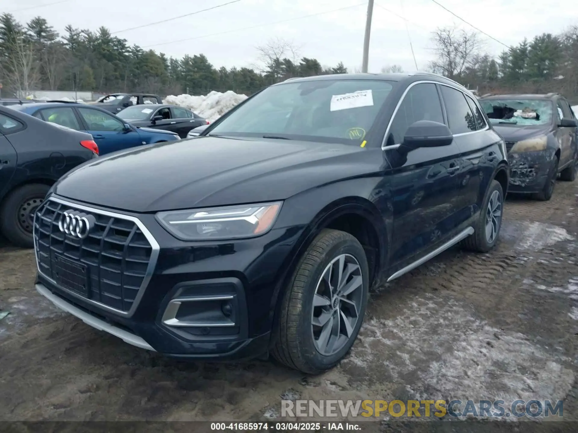 2 fotografías del automóvil dañado WA1BAAFY1M2113680 AUDI Q5 2021
