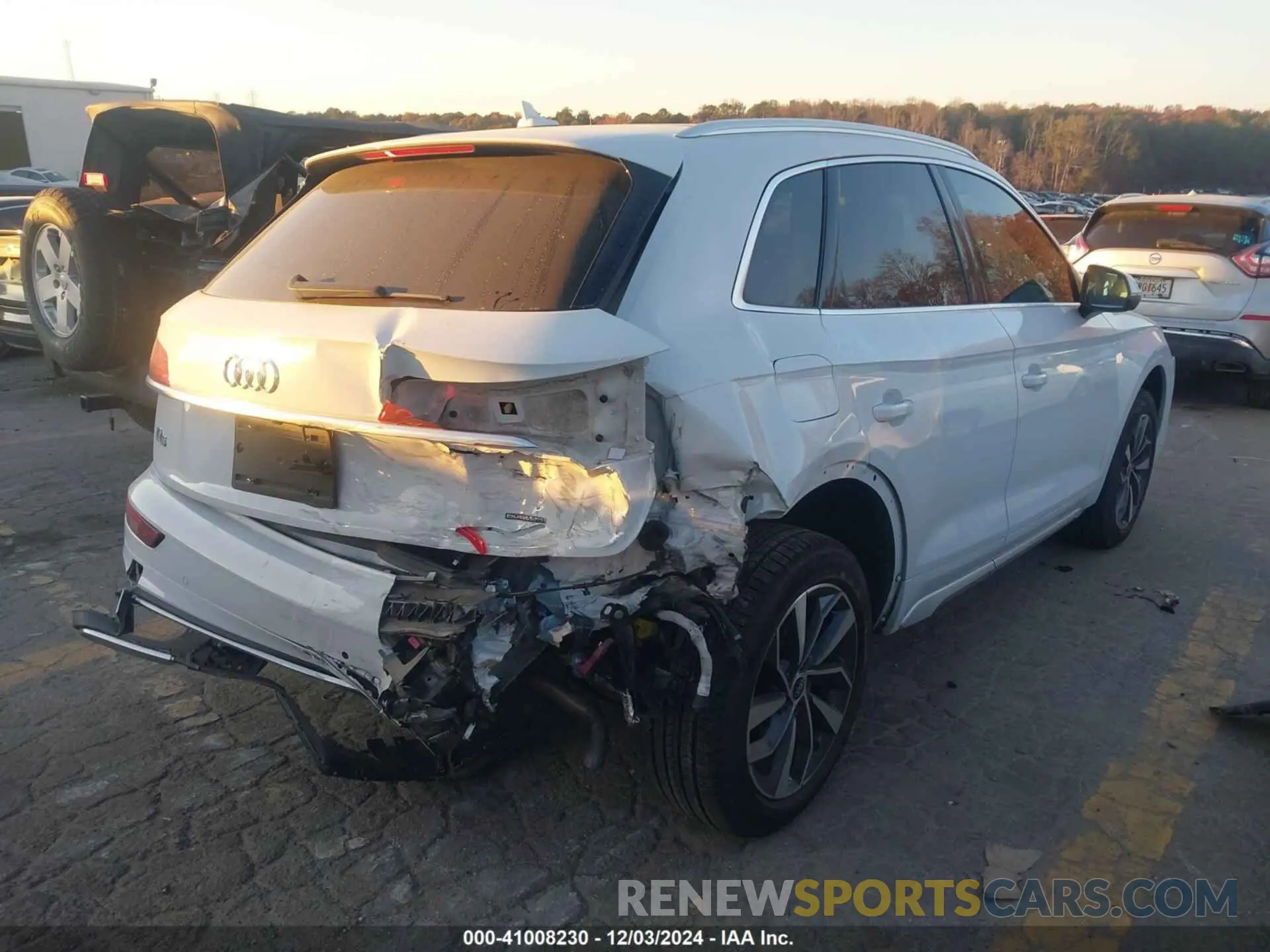 4 fotografías del automóvil dañado WA1BAAFY2M2086067 AUDI Q5 2021
