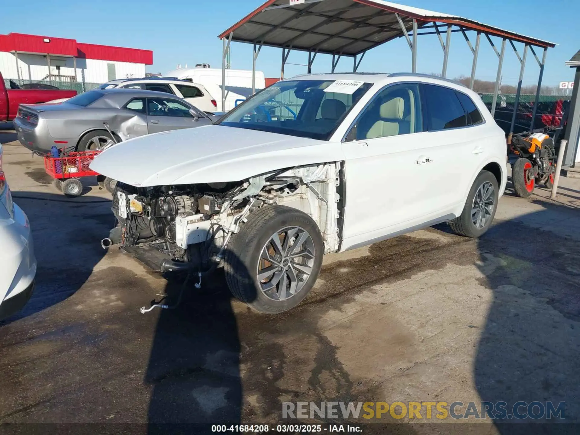 2 fotografías del automóvil dañado WA1BAAFY4M2082103 AUDI Q5 2021