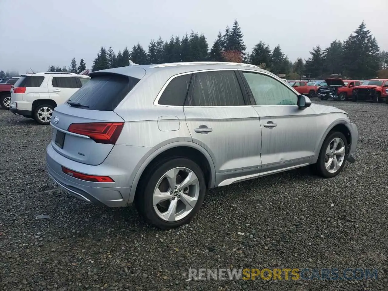 3 fotografías del automóvil dañado WA1BAAFY5M2063415 AUDI Q5 2021