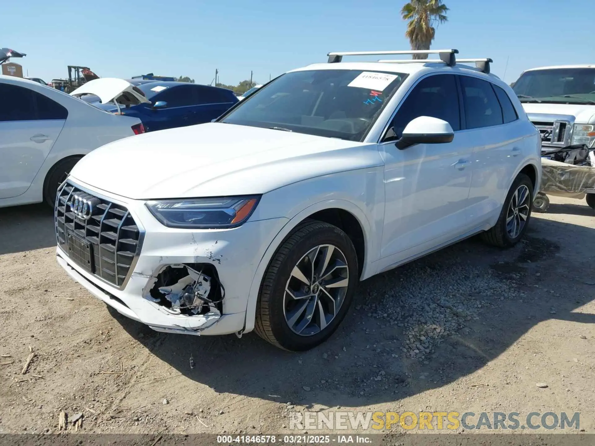 2 fotografías del automóvil dañado WA1BAAFY6M2113867 AUDI Q5 2021