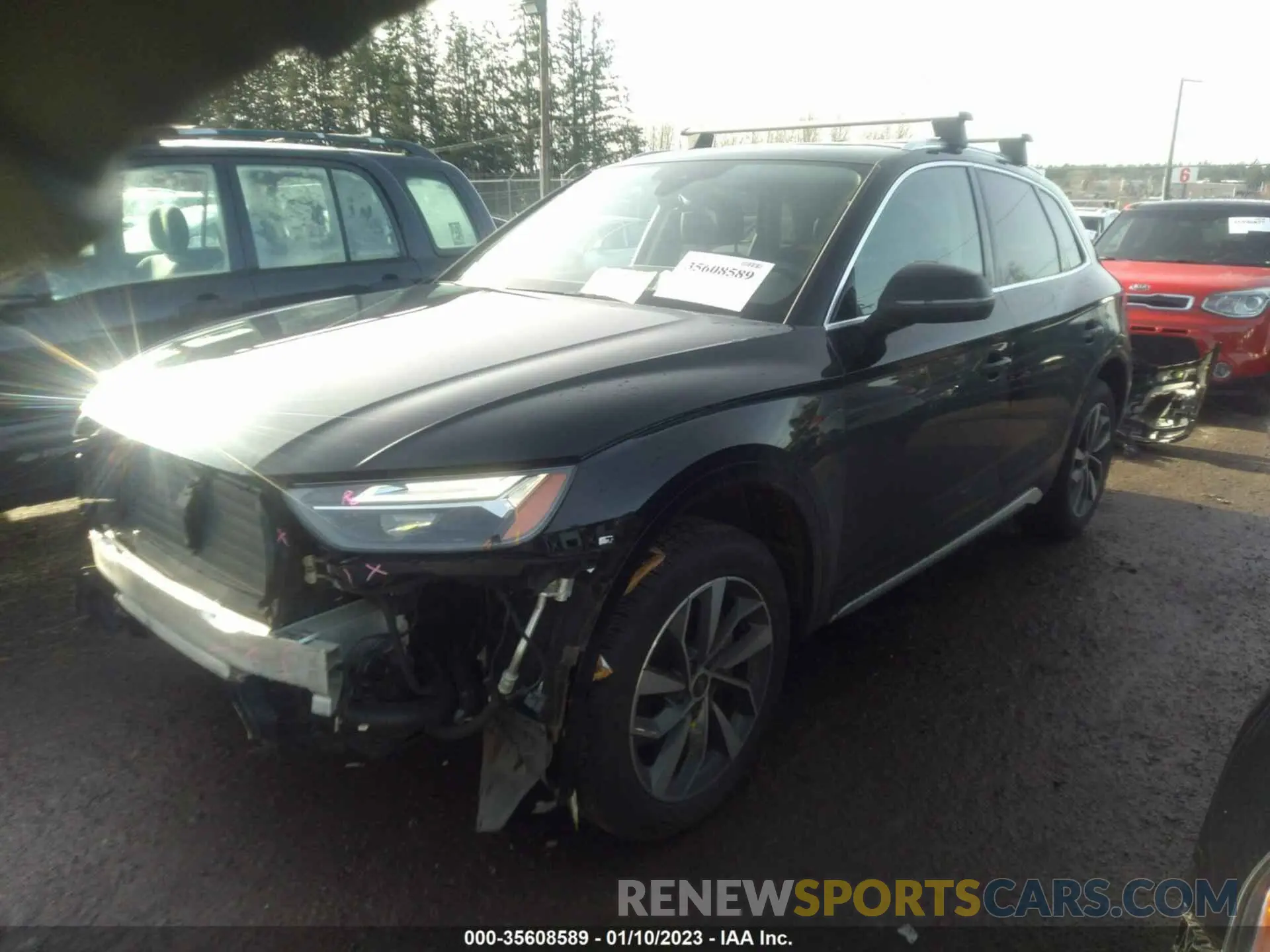 2 fotografías del automóvil dañado WA1BAAFY7M2016788 AUDI Q5 2021