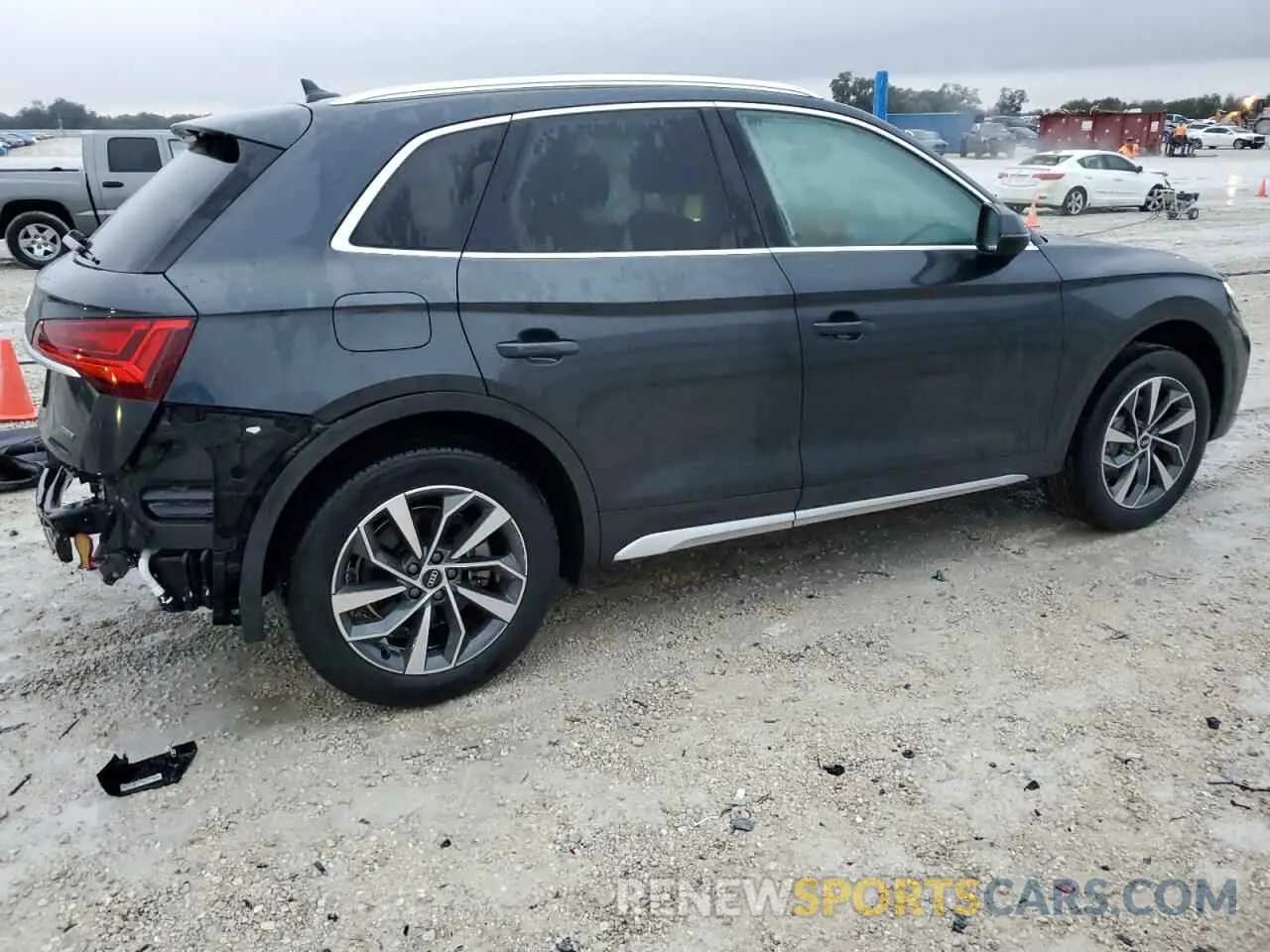 3 fotografías del automóvil dañado WA1BAAFY7M2066106 AUDI Q5 2021