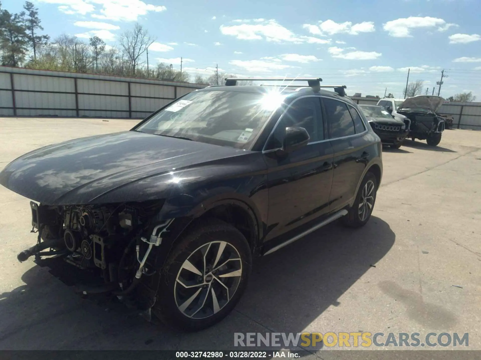 2 fotografías del automóvil dañado WA1BAAFY8M2106435 AUDI Q5 2021