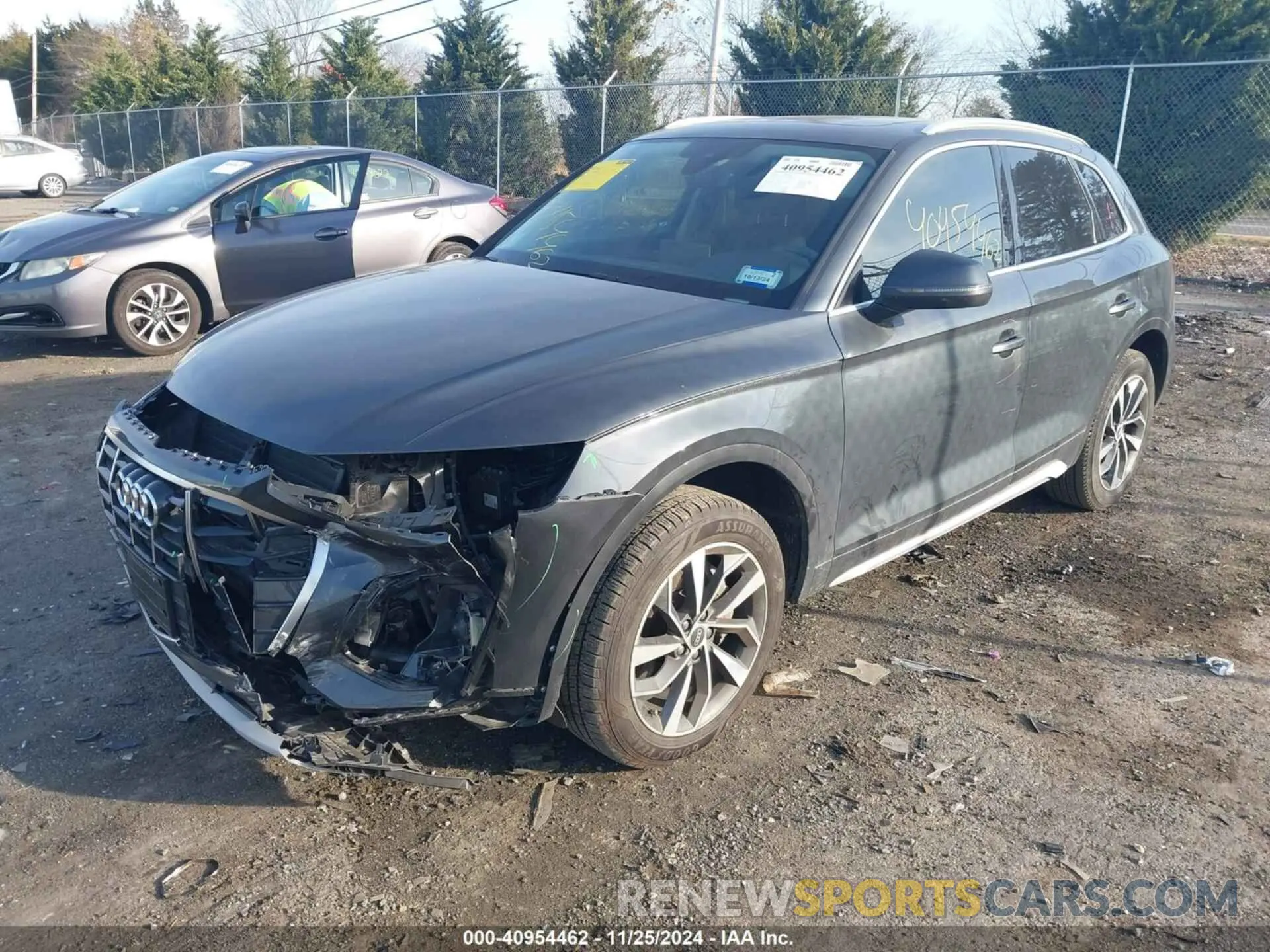 2 fotografías del automóvil dañado WA1BAAFY9M2136916 AUDI Q5 2021