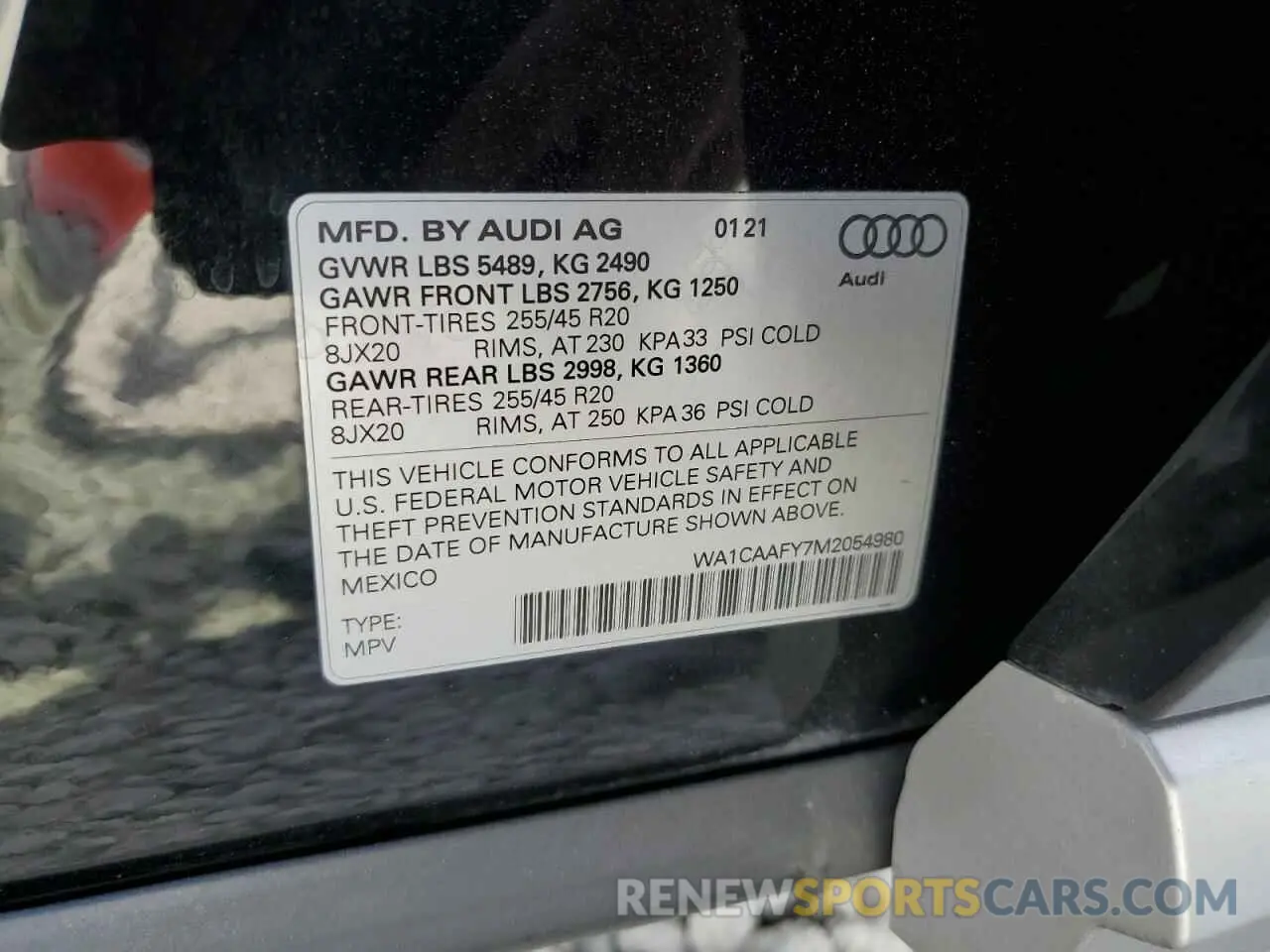 13 fotografías del automóvil dañado WA1CAAFY7M2054980 AUDI Q5 2021