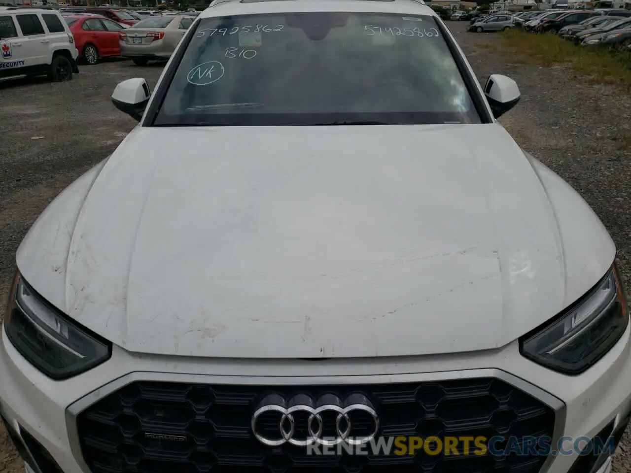 7 fotografías del automóvil dañado WA1EAAFYXM2112122 AUDI Q5 2021