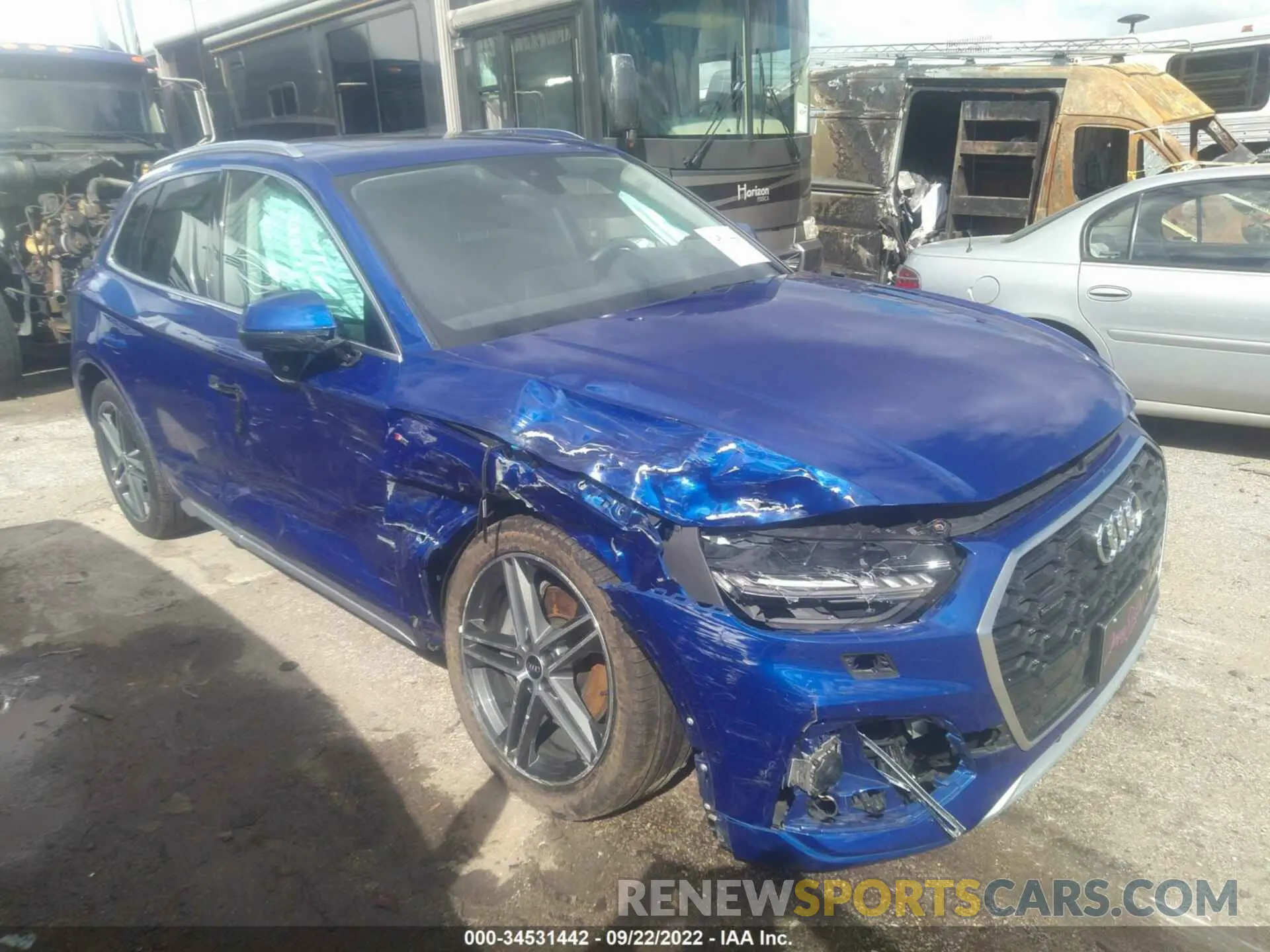1 fotografías del automóvil dañado WA1F2AFYXM2083092 AUDI Q5 2021