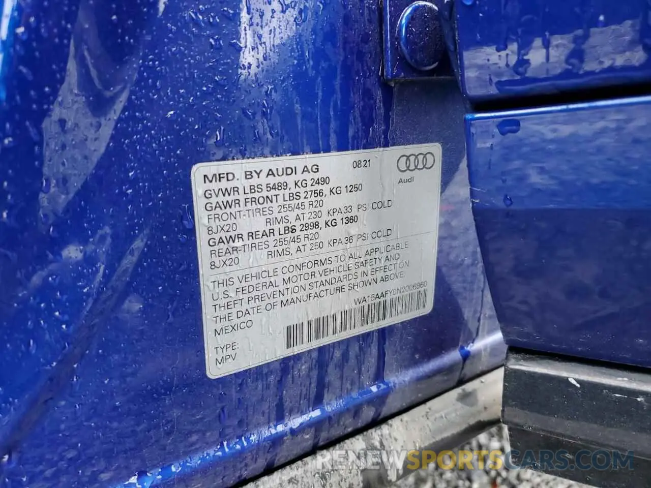 13 fotografías del automóvil dañado WA15AAFY0N2006960 AUDI Q5 2022
