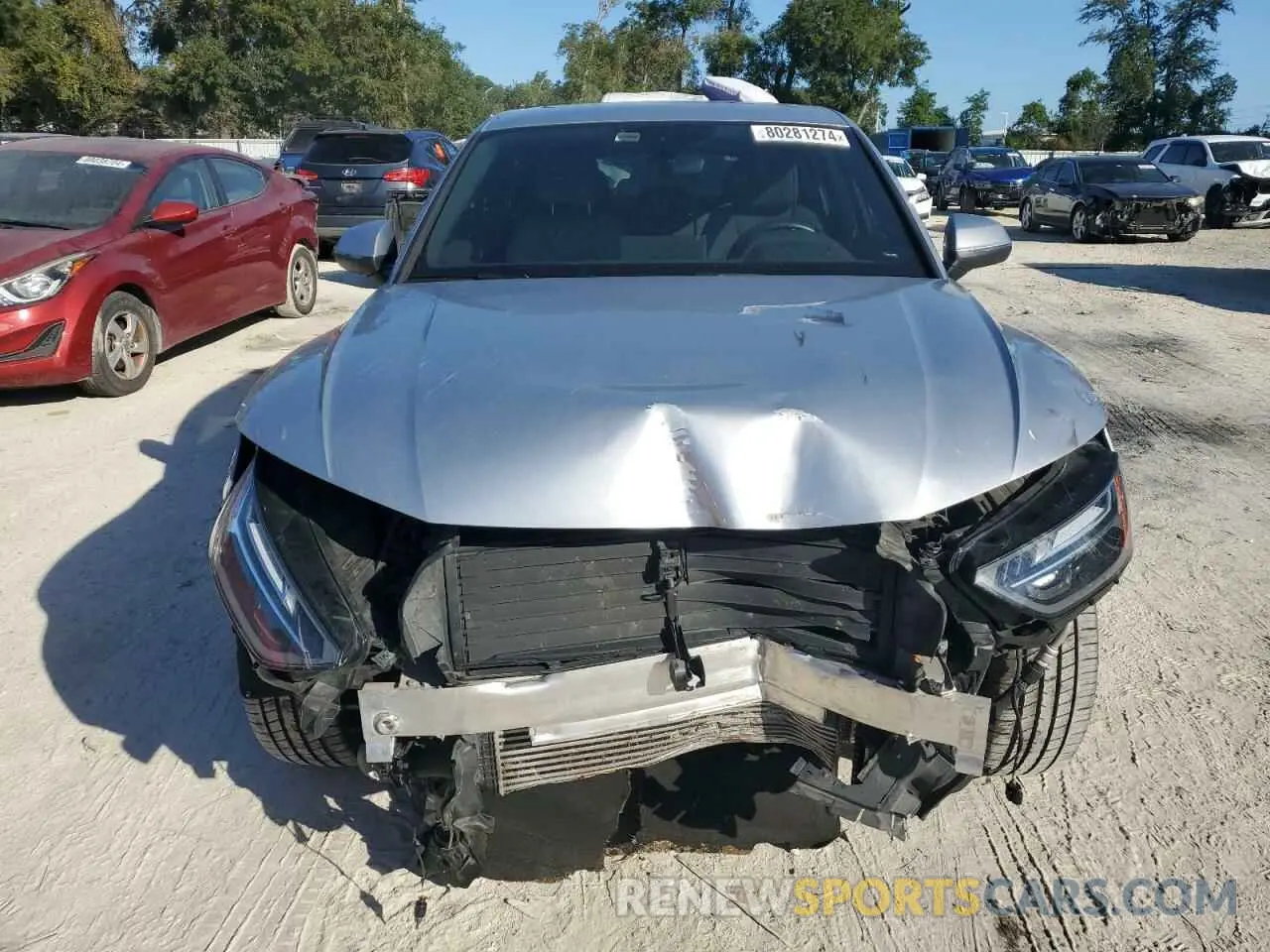 5 fotografías del automóvil dañado WA15AAFY8N2111682 AUDI Q5 2022