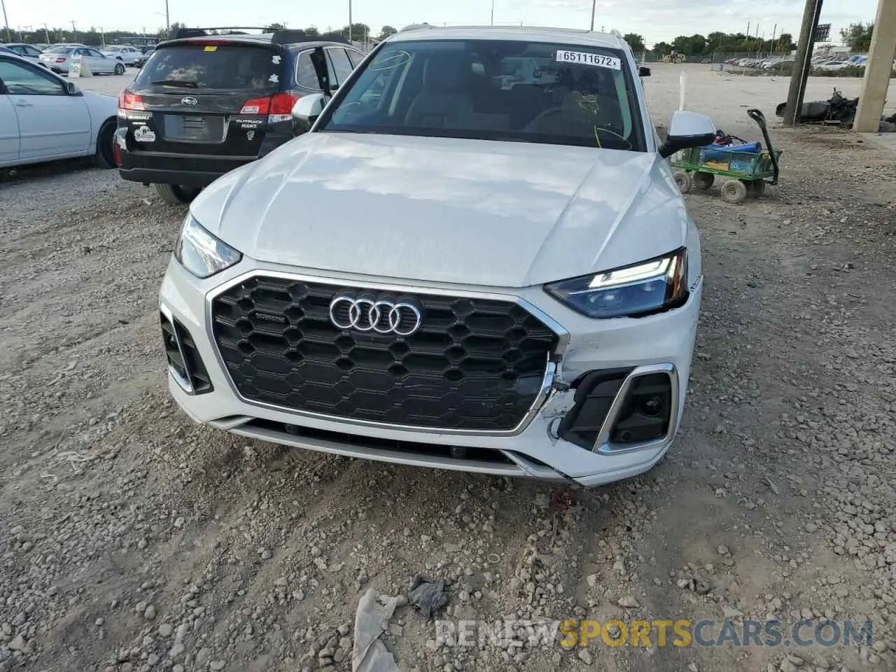 9 fotografías del automóvil dañado WA1EAAFY0N2140089 AUDI Q5 2022