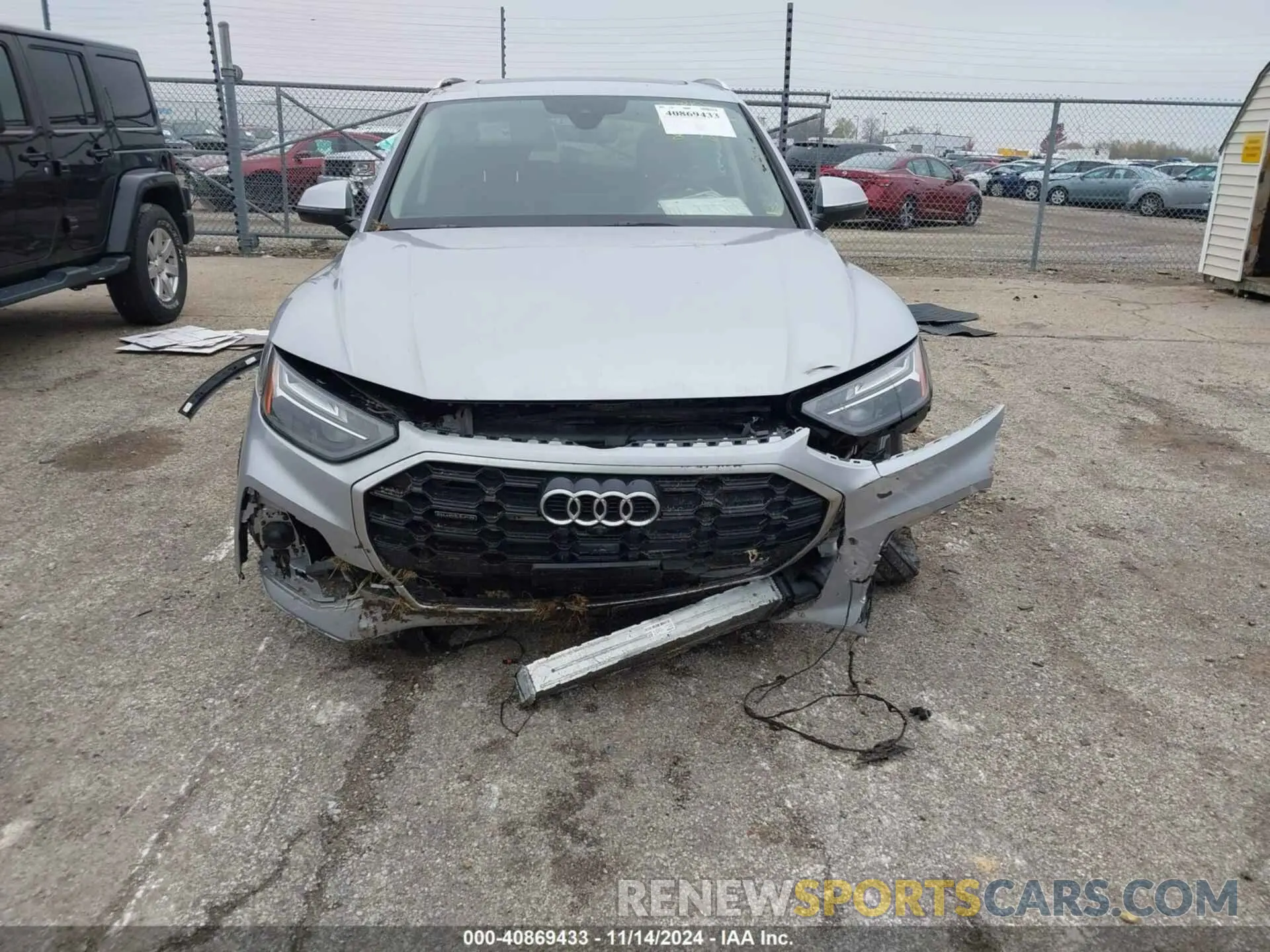 6 fotografías del automóvil dañado WA1EAAFY5N2058178 AUDI Q5 2022