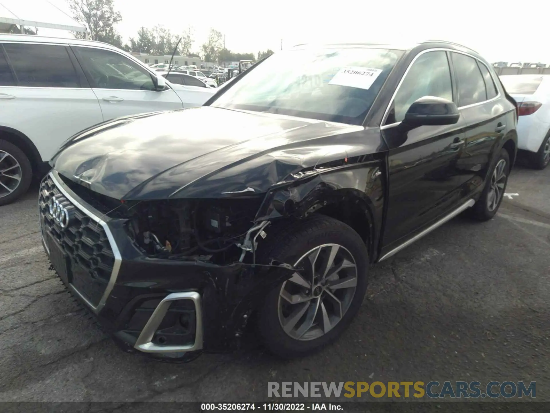 2 fotografías del automóvil dañado WA1EAAFY8N2018564 AUDI Q5 2022