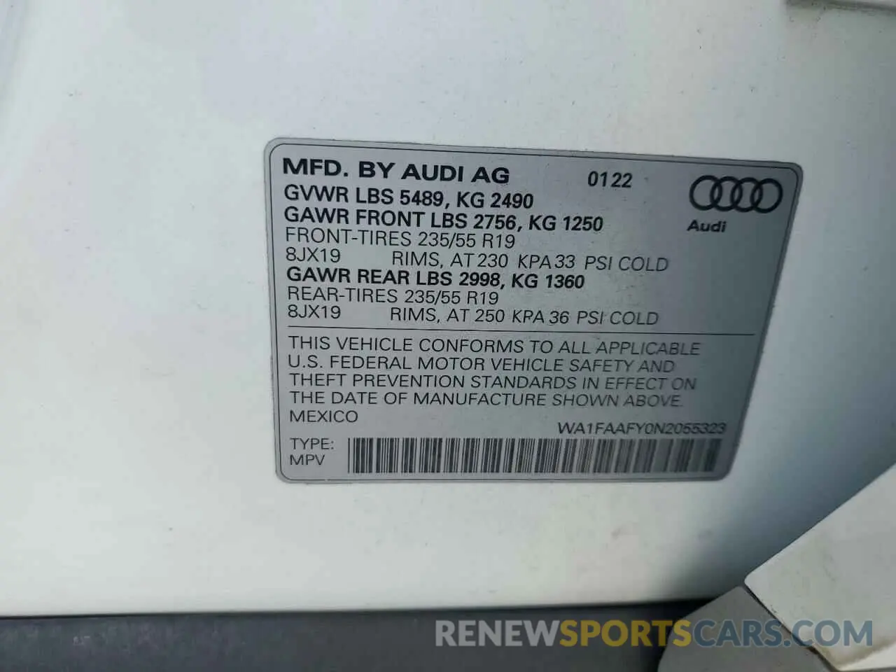 13 fotografías del automóvil dañado WA1FAAFY0N2055323 AUDI Q5 2022