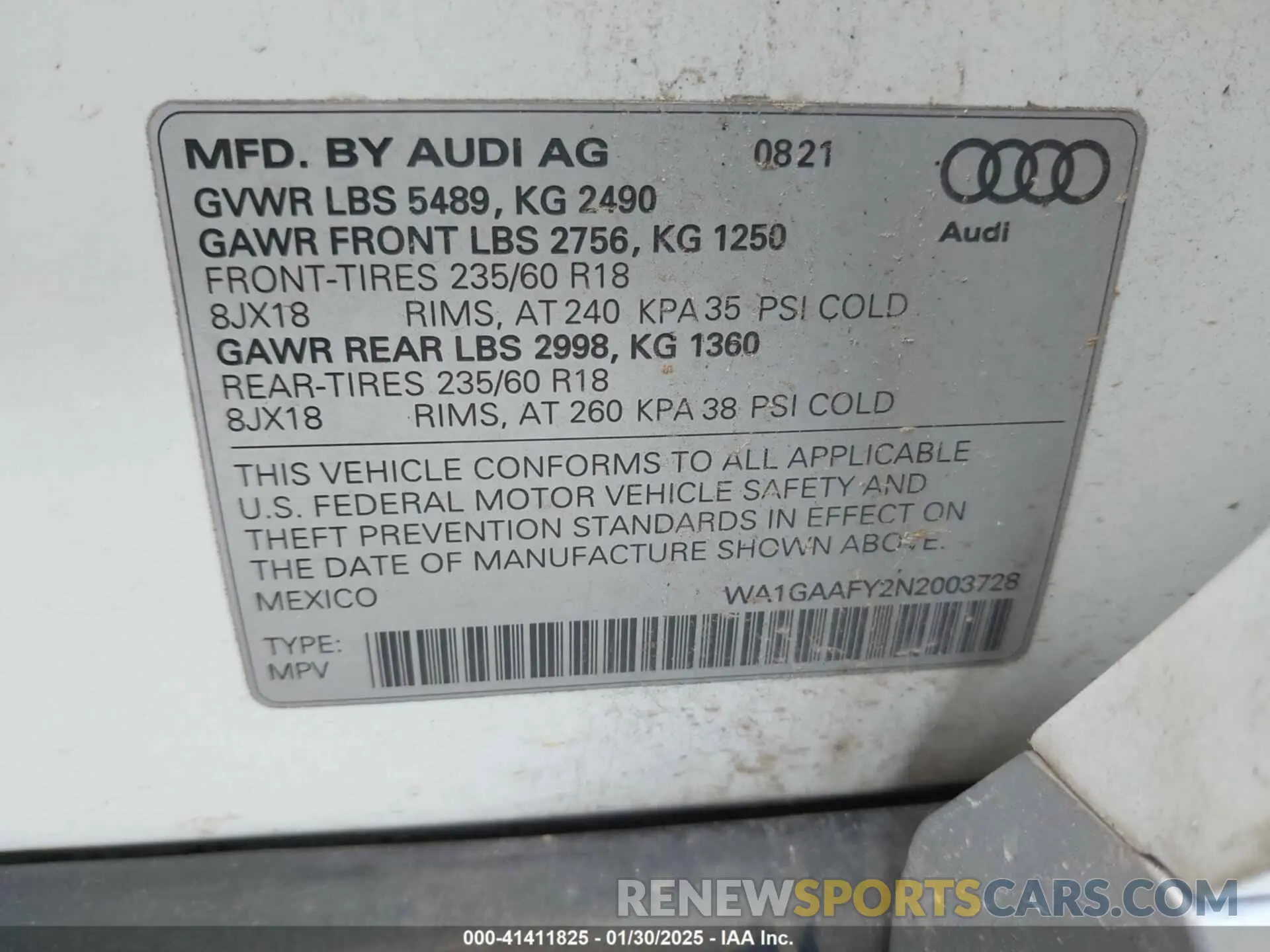 9 fotografías del automóvil dañado WA1GAAFY2N2003728 AUDI Q5 2022
