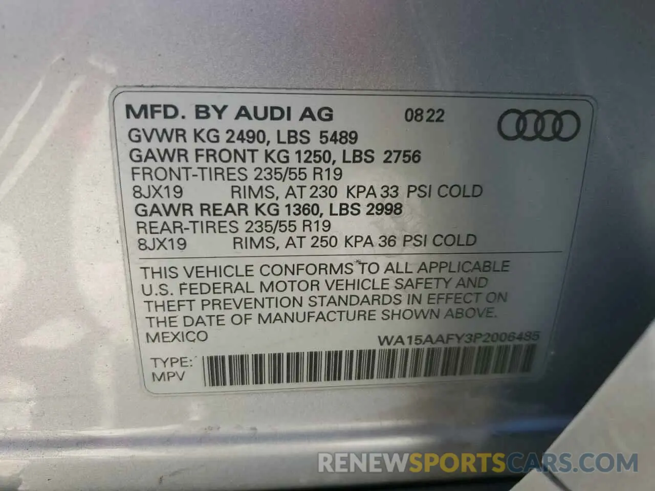 13 fotografías del automóvil dañado WA15AAFY3P2006485 AUDI Q5 2023