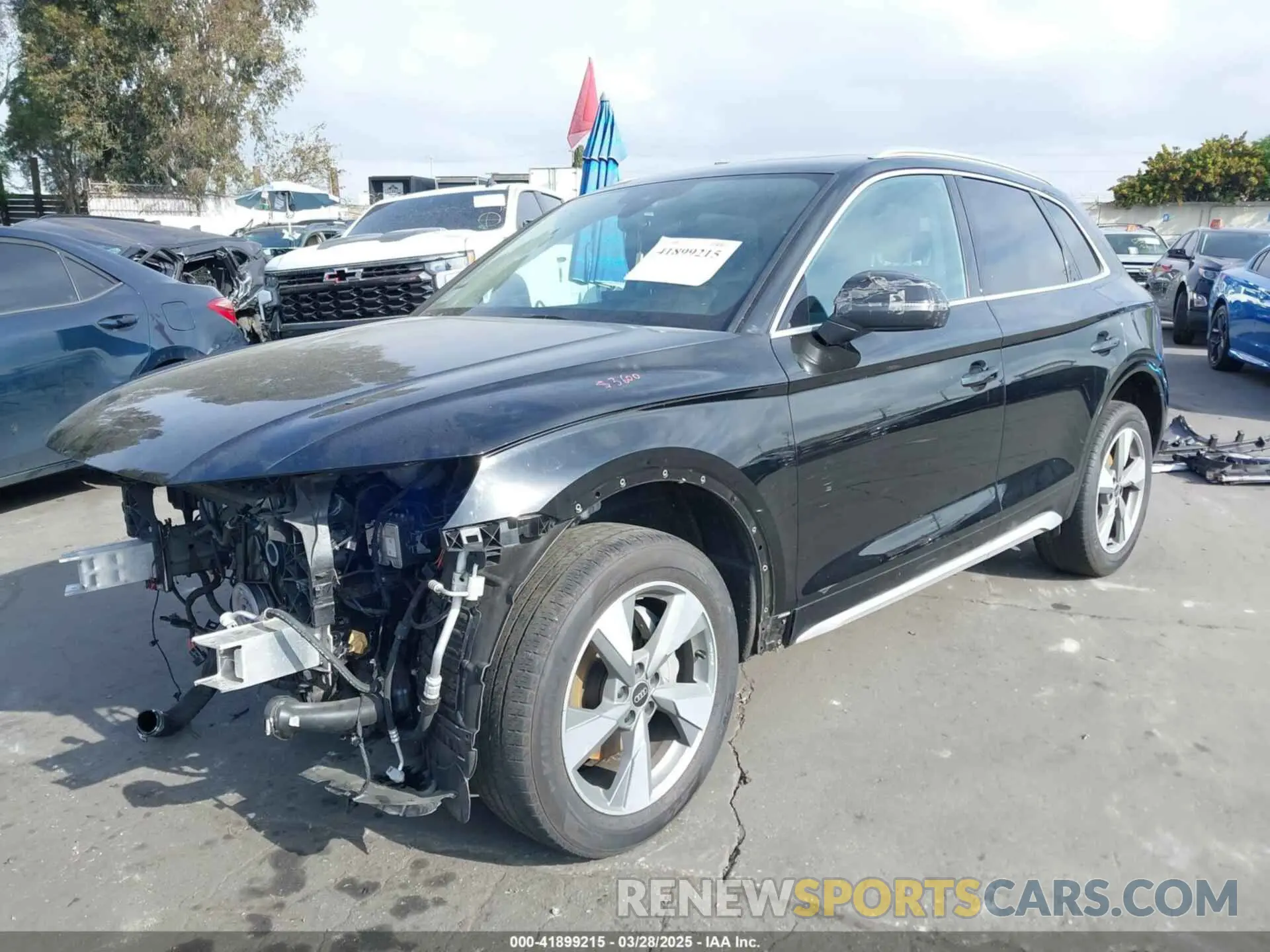2 fotografías del automóvil dañado WA1ABAFY0P2193566 AUDI Q5 2023