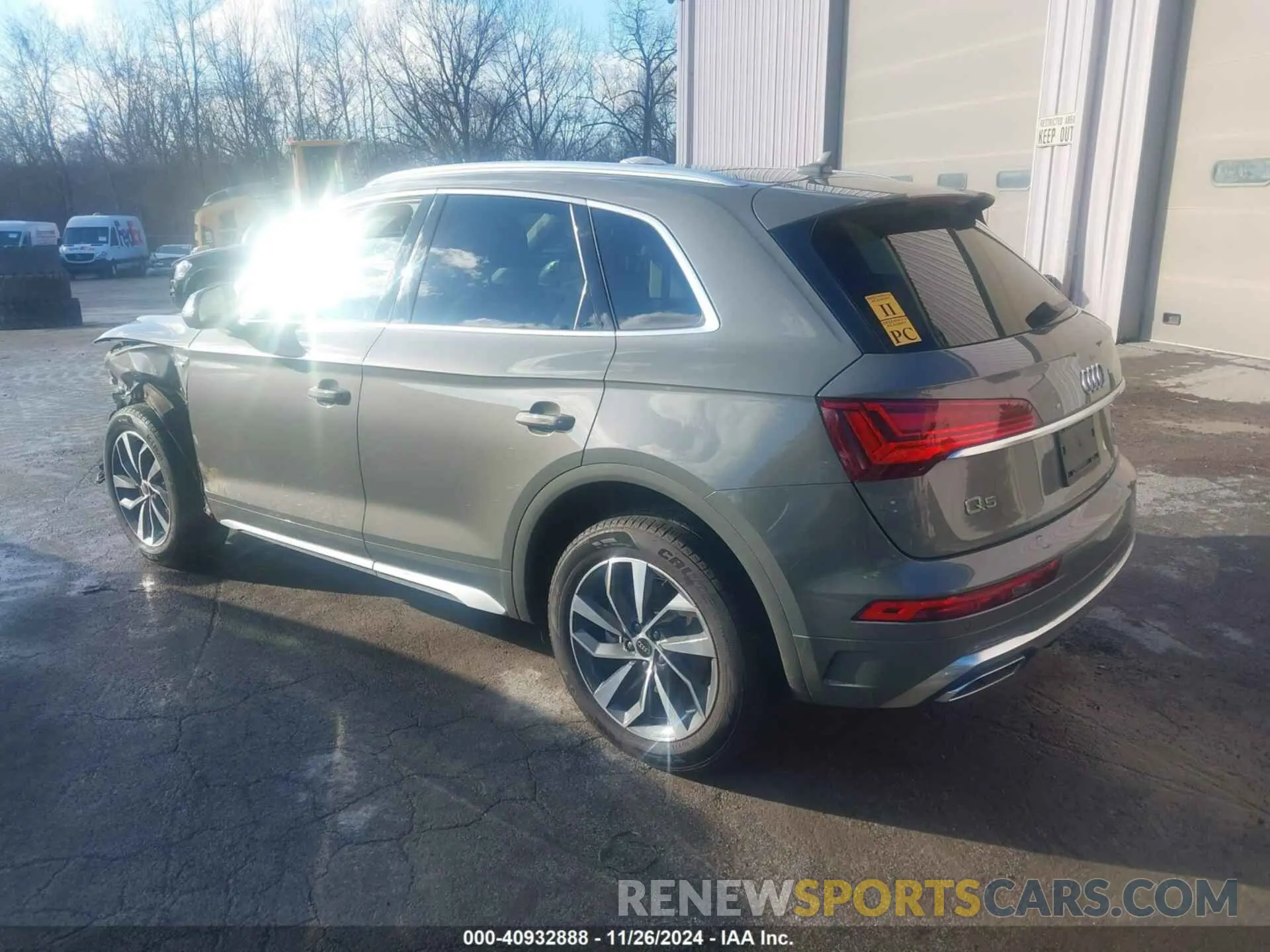 3 fotografías del automóvil dañado WA1EAAFY8P2029955 AUDI Q5 2023