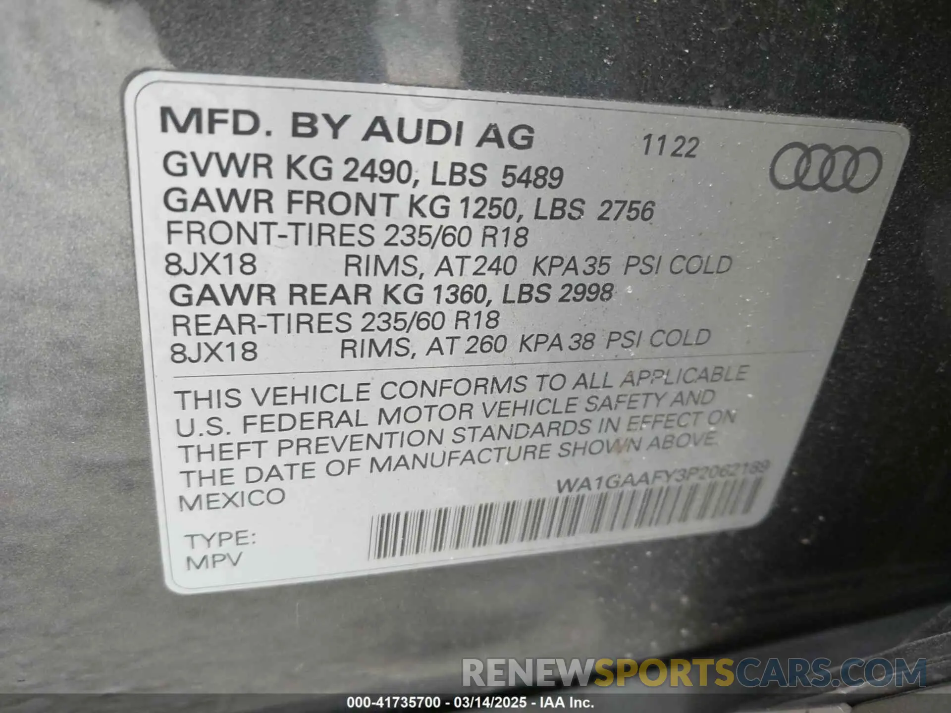9 fotografías del automóvil dañado WA1GAAFY3P2062189 AUDI Q5 2023