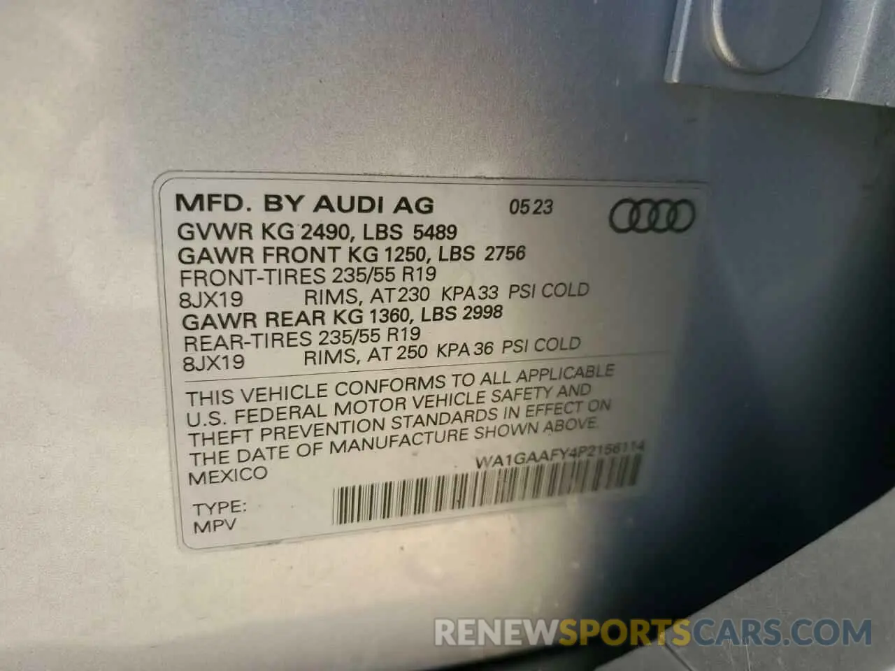 13 fotografías del automóvil dañado WA1GAAFY4P2156114 AUDI Q5 2023