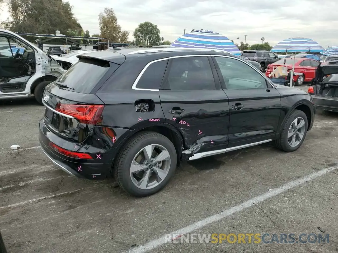 3 fotografías del automóvil dañado WA1ABAFY6R2137571 AUDI Q5 2024