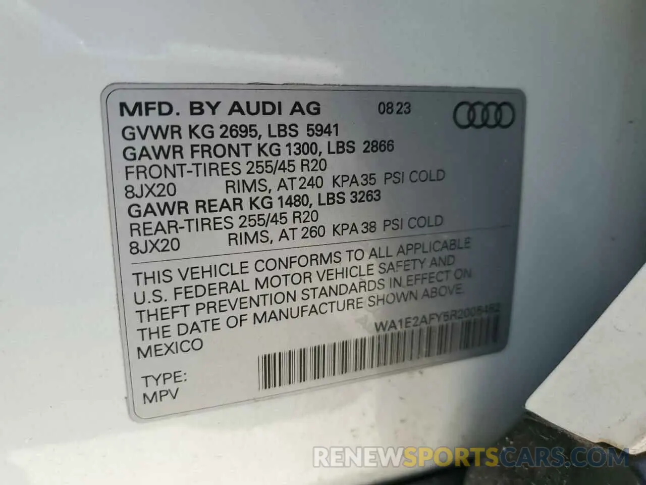 16 fotografías del automóvil dañado WA1E2AFY5R2005452 AUDI Q5 2024