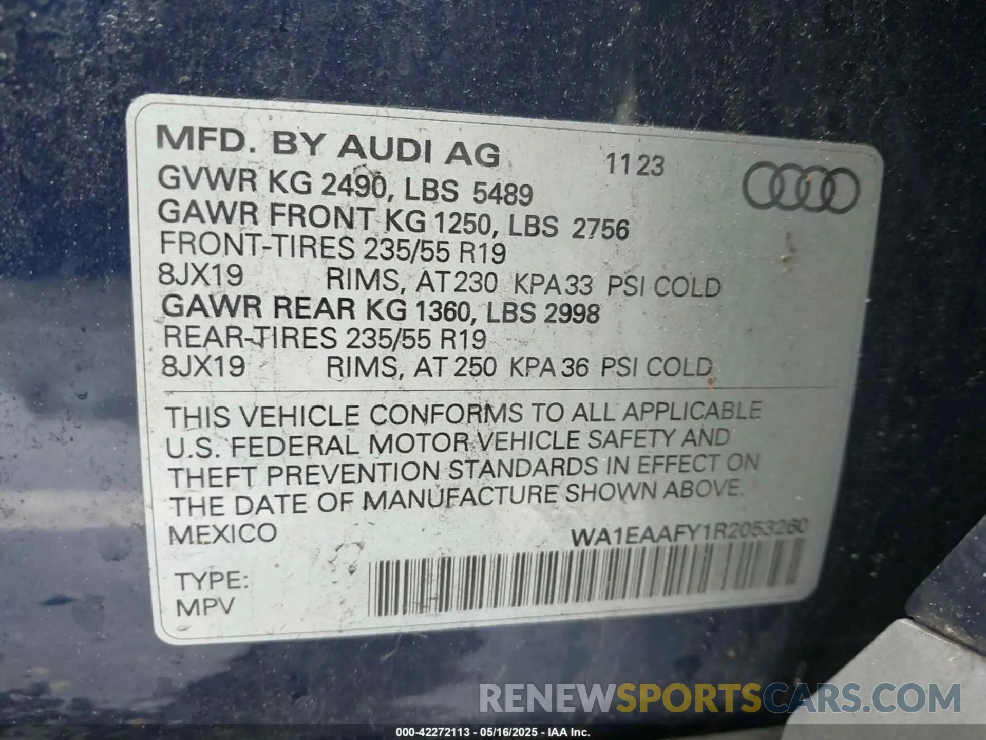 9 fotografías del automóvil dañado WA1EAAFY1R2053260 AUDI Q5 2024