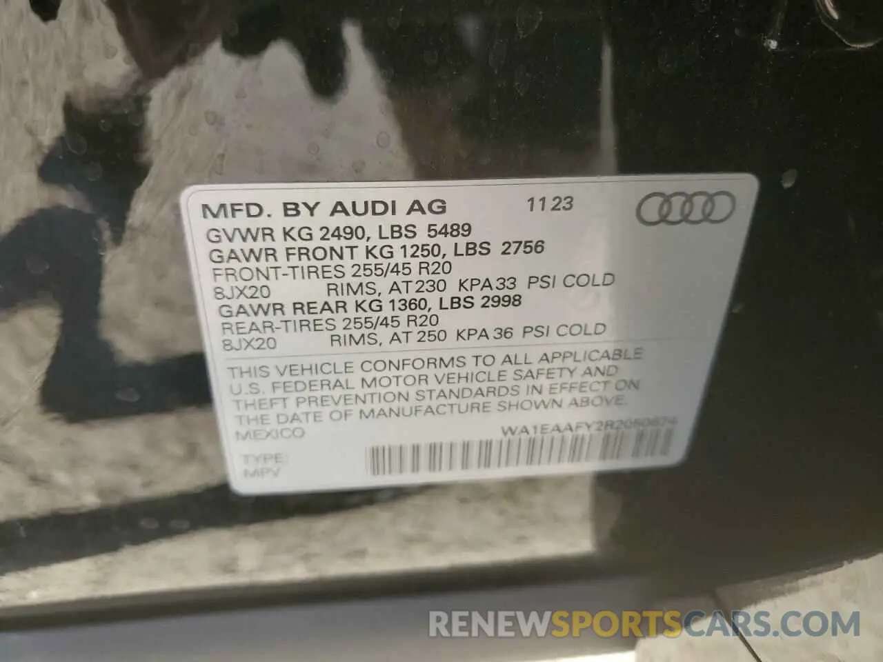 13 fotografías del automóvil dañado WA1EAAFY2R2050674 AUDI Q5 2024