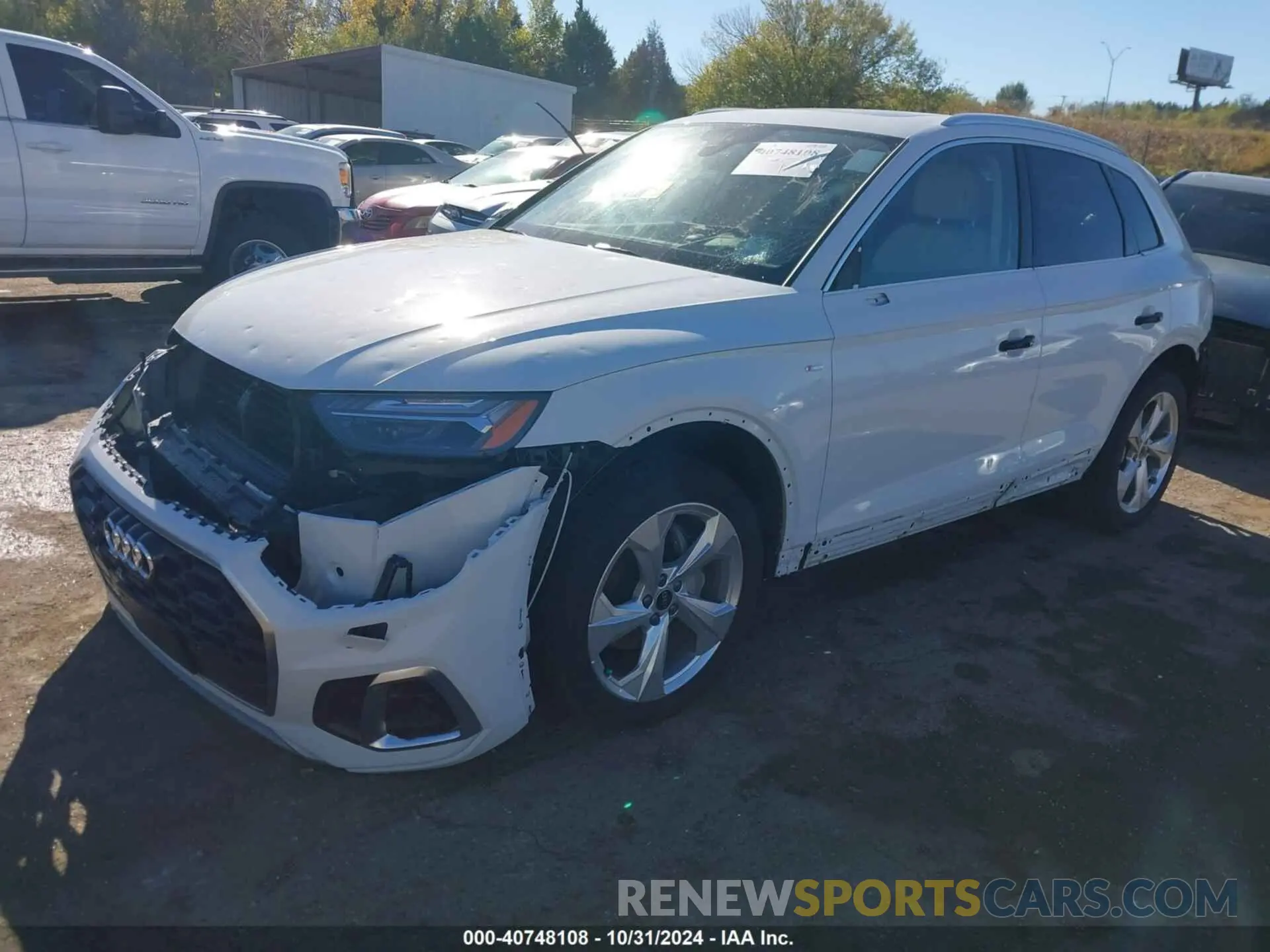 2 fotografías del automóvil dañado WA1FABFY3R2003325 AUDI Q5 2024
