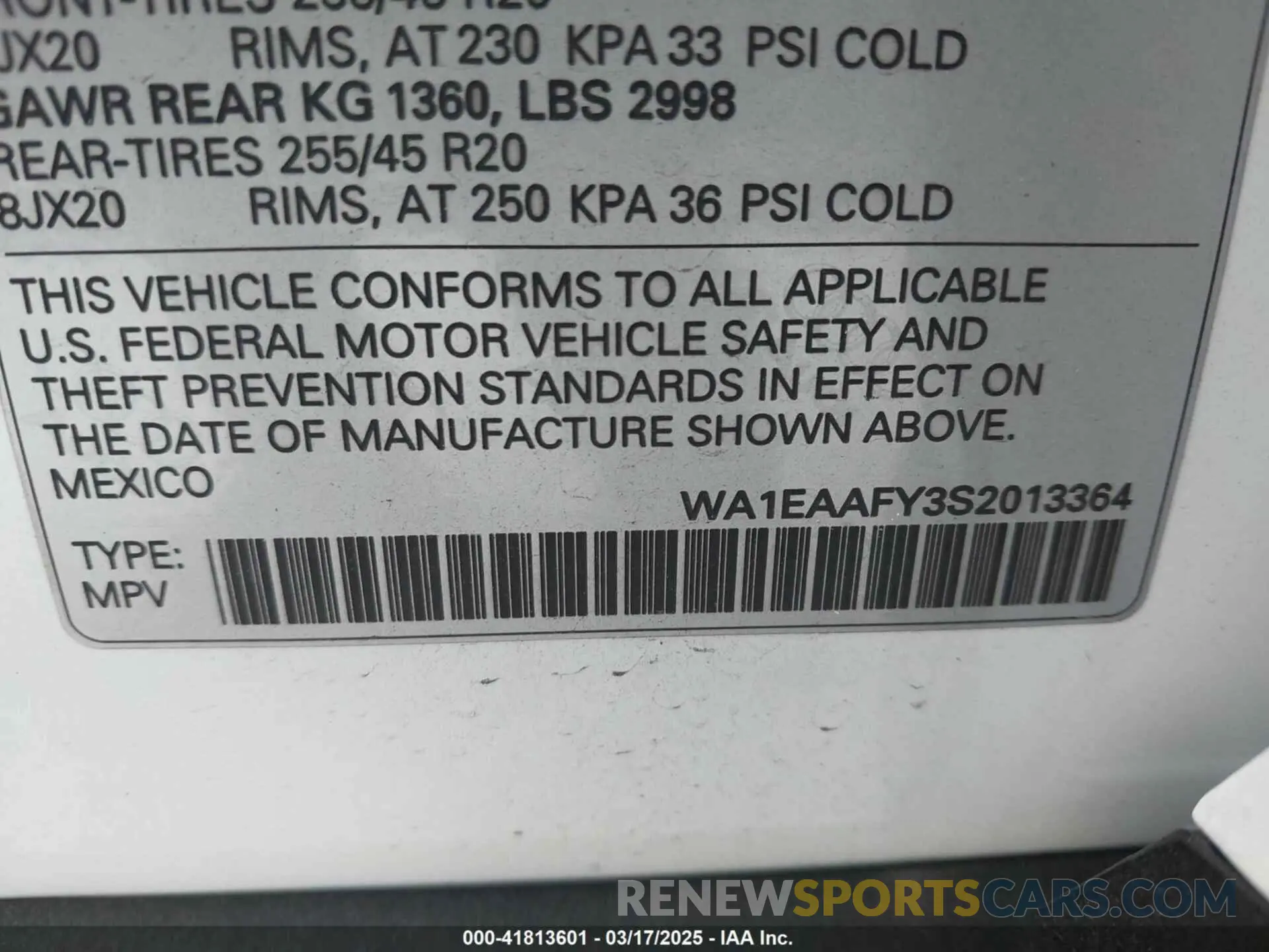 9 fotografías del automóvil dañado WA1EAAFY3S2013364 AUDI Q5 2025