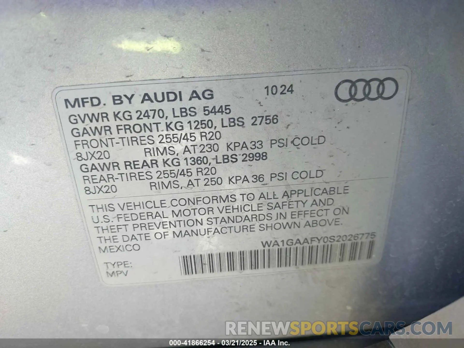 9 fotografías del automóvil dañado WA1GAAFY0S2026775 AUDI Q5 2025