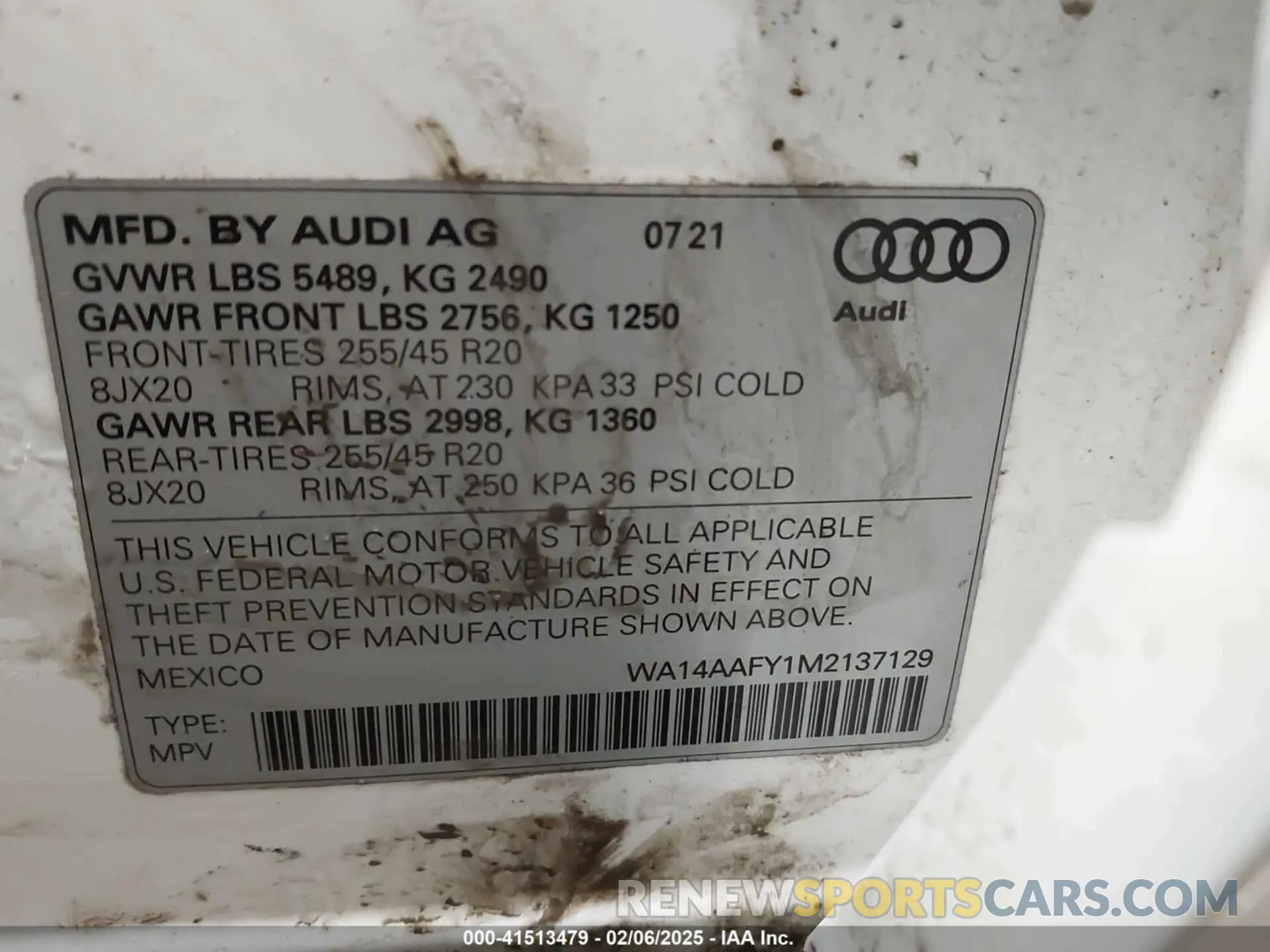 9 fotografías del automóvil dañado WA14AAFY1M2137129 AUDI Q5 SPORTBACK 2021