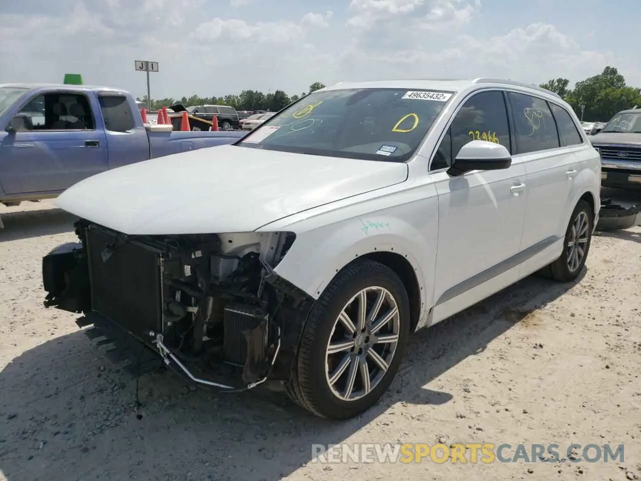 2 fotografías del automóvil dañado WA1LAAF70KD048849 AUDI Q7 2019