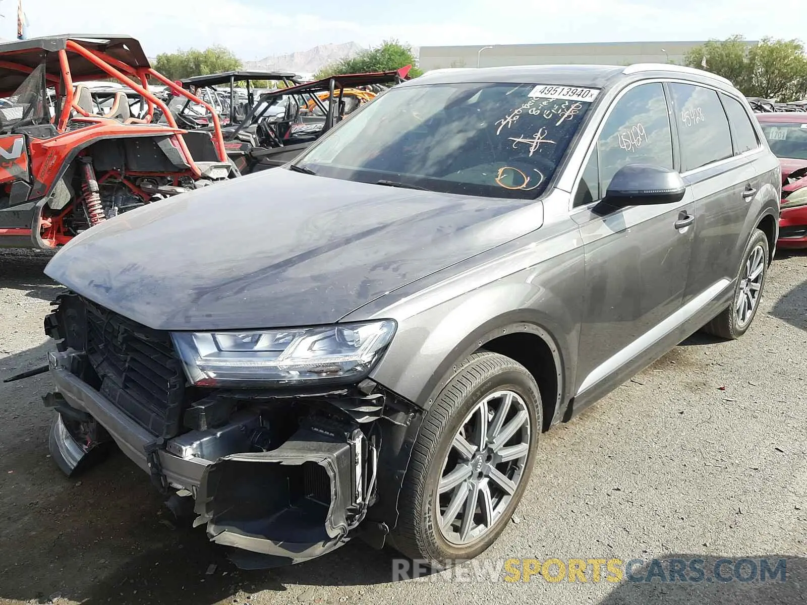 2 fotografías del automóvil dañado WA1LAAF76KD002278 AUDI Q7 2019