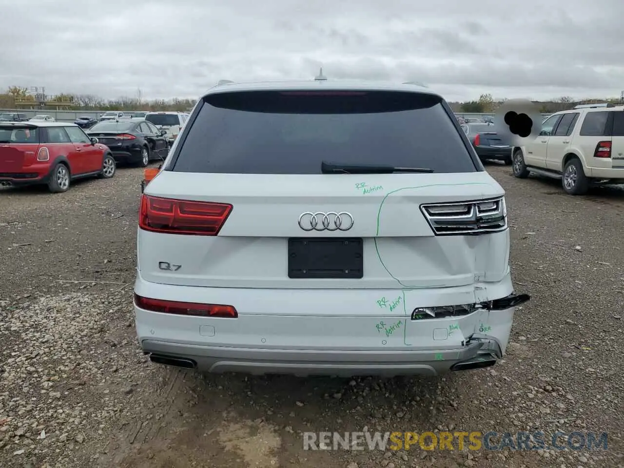 6 fotografías del automóvil dañado WA1LHAF76KD024017 AUDI Q7 2019