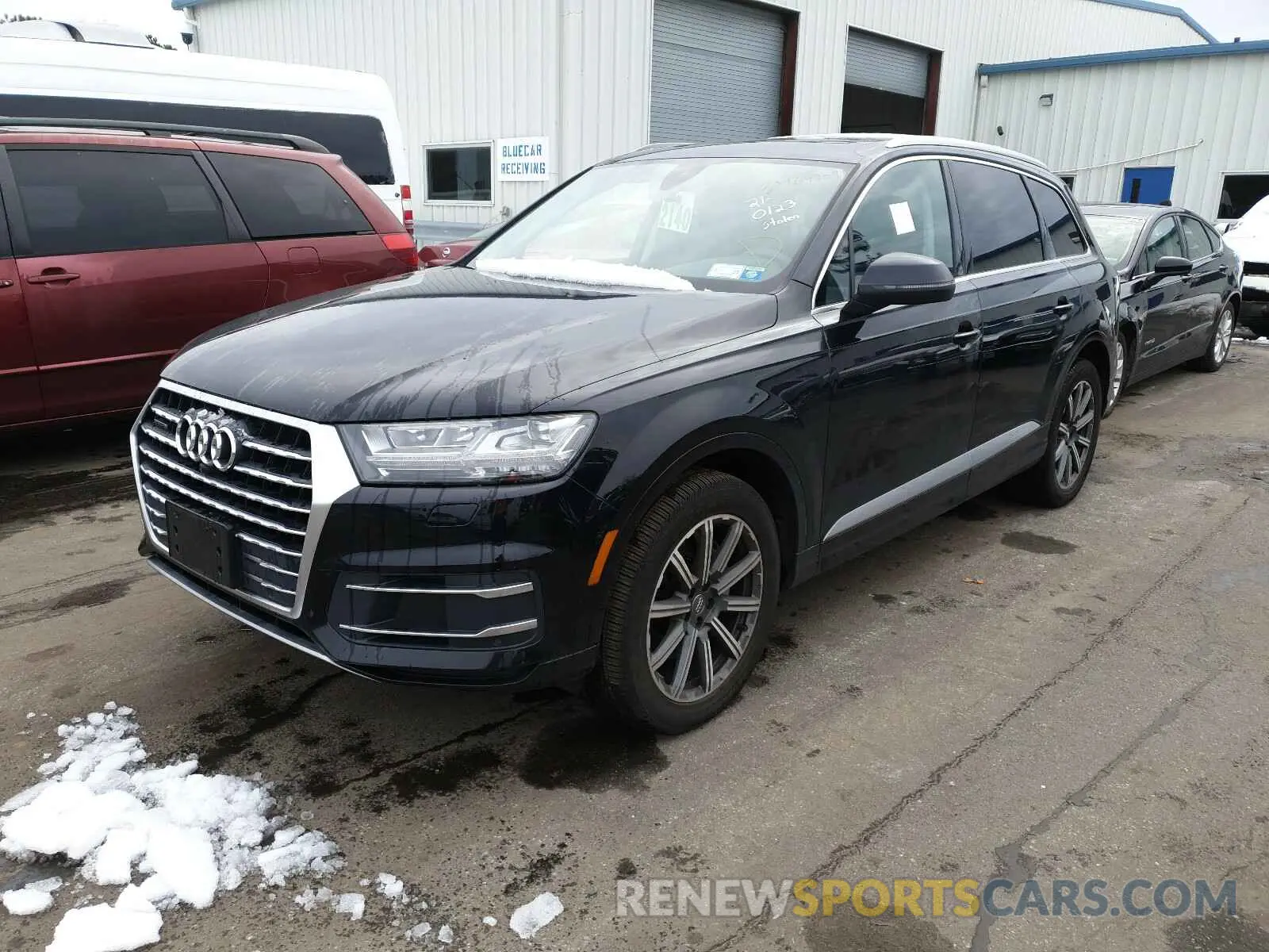 2 fotografías del automóvil dañado WA1LHAF76KD041674 AUDI Q7 2019