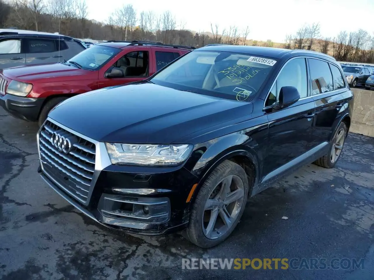 2 fotografías del automóvil dañado WA1VAAF71KD014119 AUDI Q7 2019