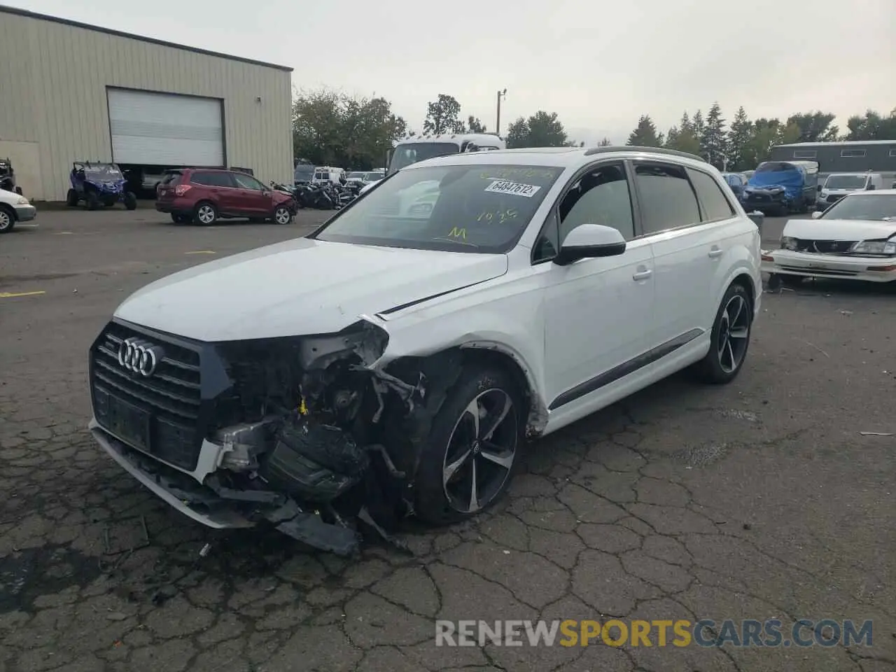 2 fotografías del automóvil dañado WA1VAAF79KD009721 AUDI Q7 2019