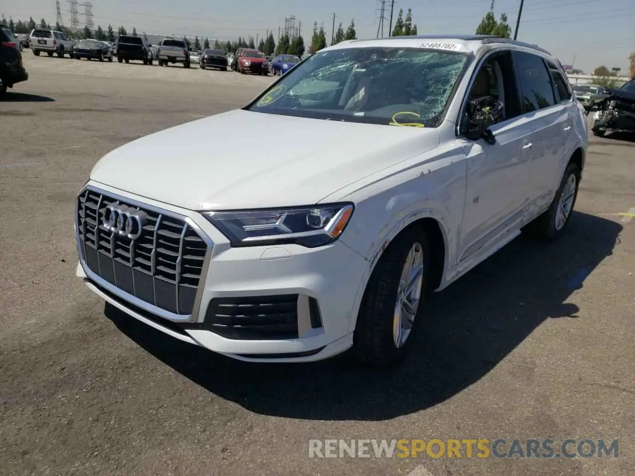 2 fotografías del automóvil dañado WA1AJAF7XMD033480 AUDI Q7 2021