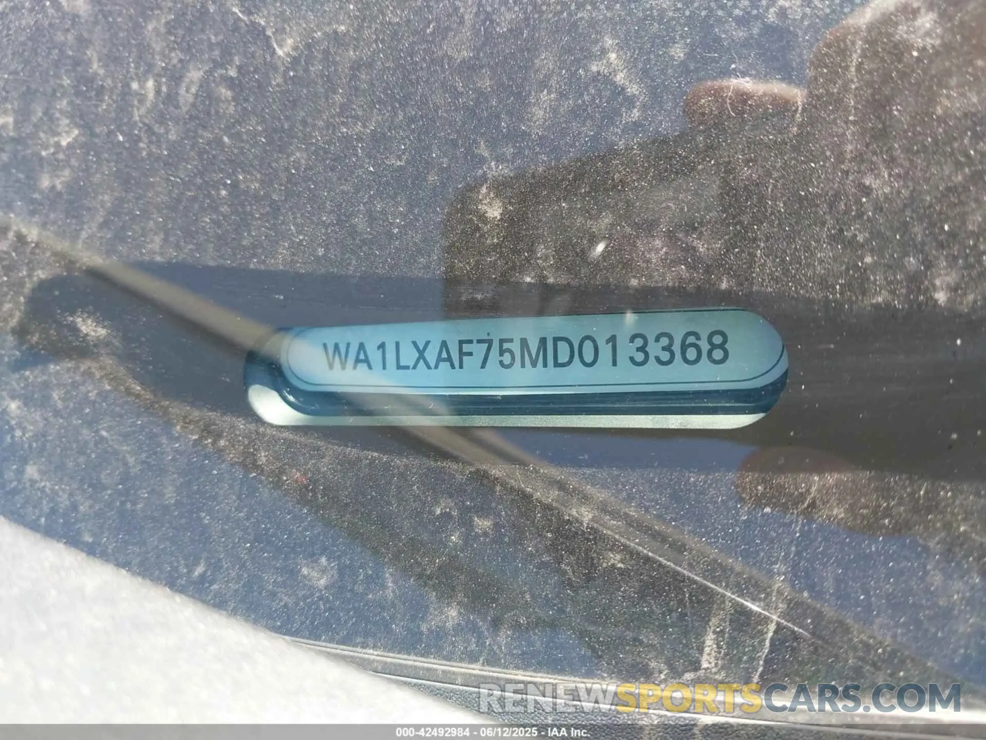 9 fotografías del automóvil dañado WA1LXAF75MD013368 AUDI Q7 2021
