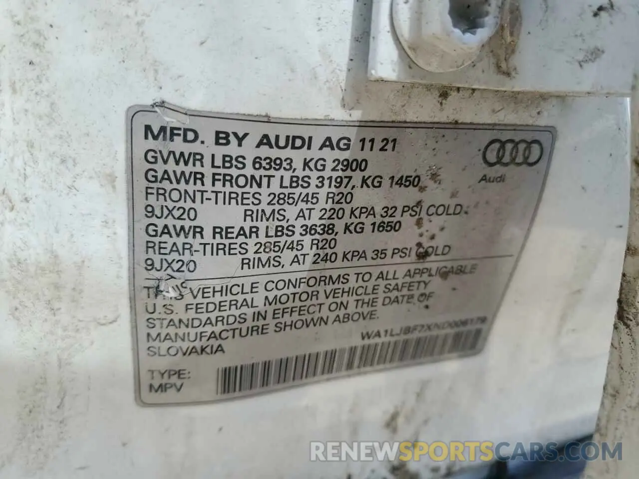 13 fotografías del automóvil dañado WA1LJBF7XND006179 AUDI Q7 2022