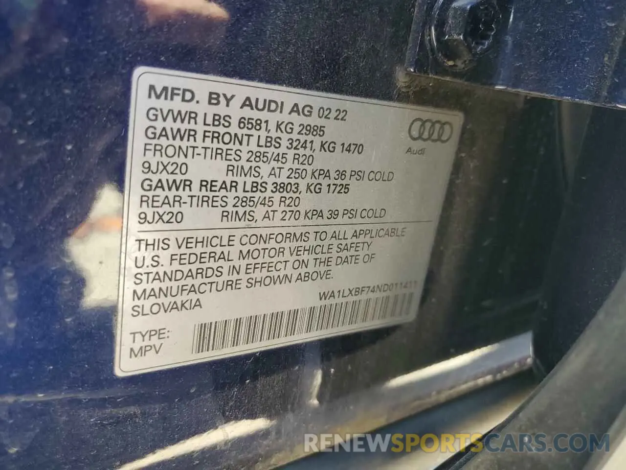 13 fotografías del automóvil dañado WA1LXBF74ND011411 AUDI Q7 2022