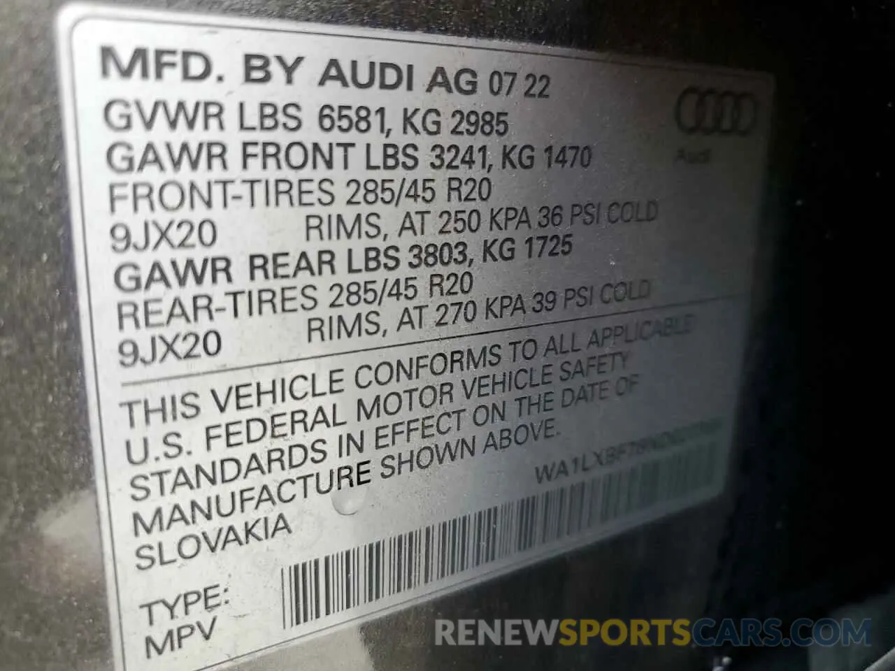 13 fotografías del automóvil dañado WA1LXBF78ND020368 AUDI Q7 2022