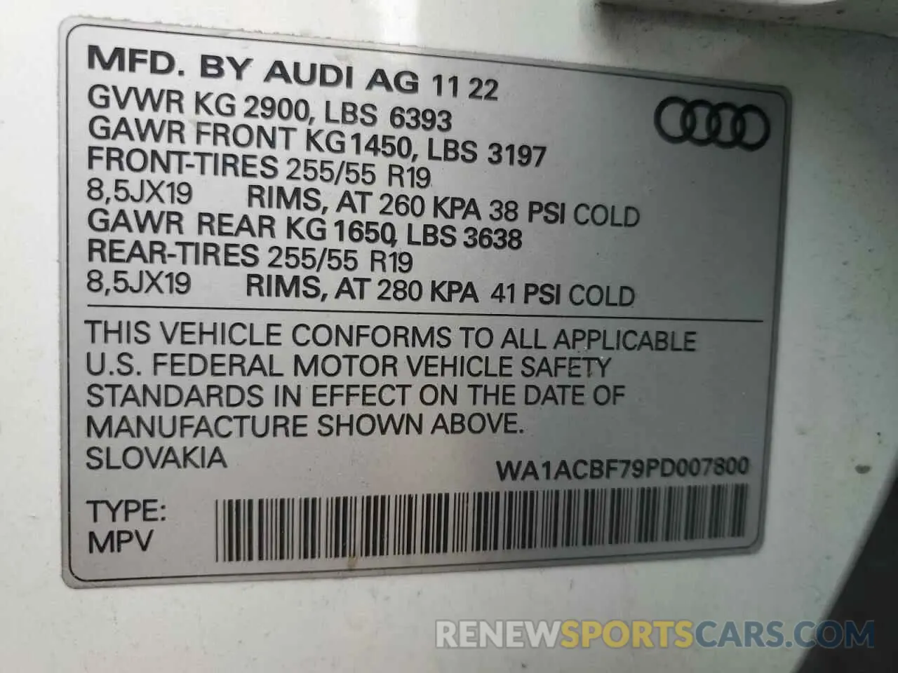 15 fotografías del automóvil dañado WA1ACBF79PD007800 AUDI Q7 2023