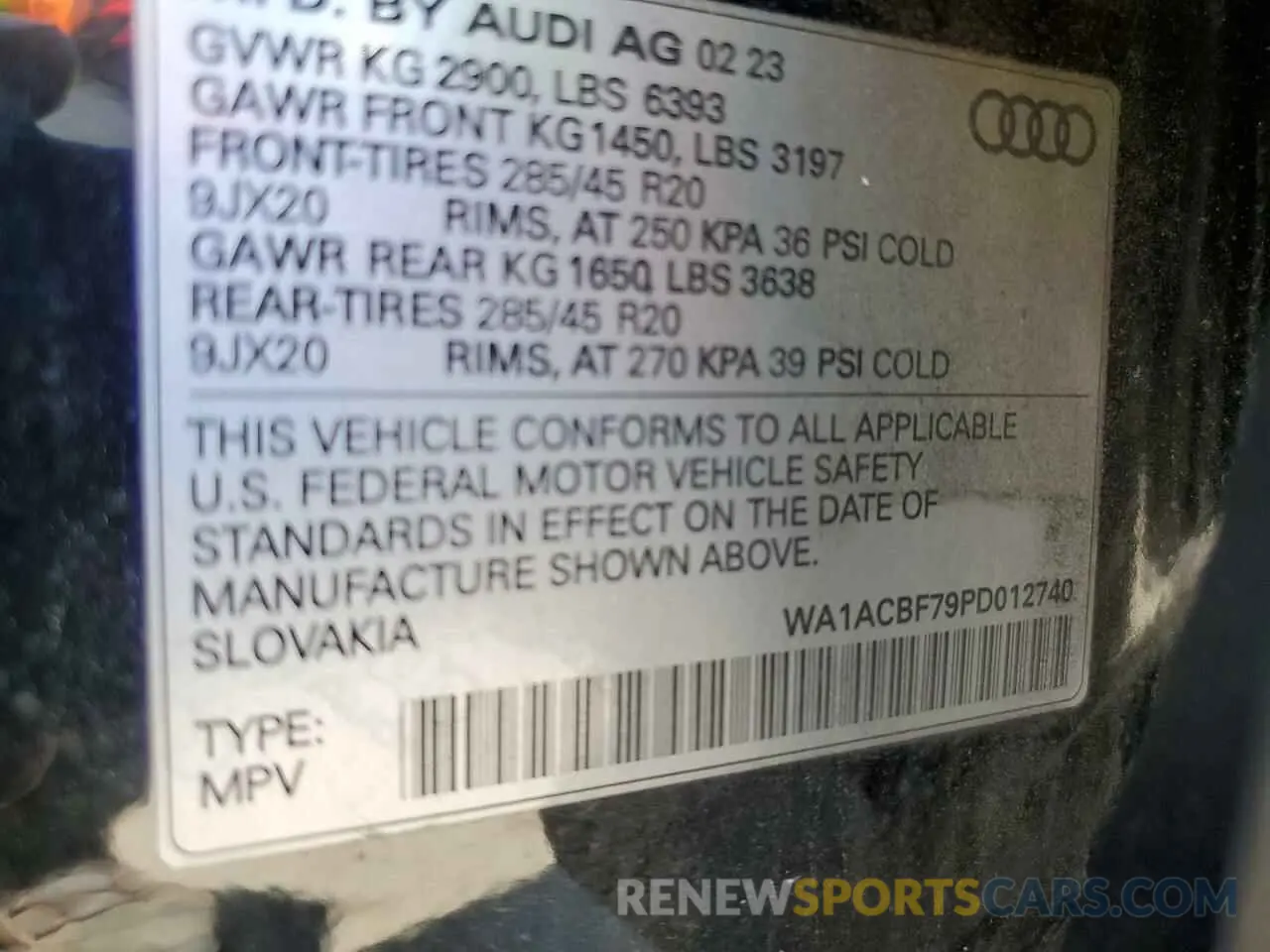 14 fotografías del automóvil dañado WA1ACBF79PD012740 AUDI Q7 2023