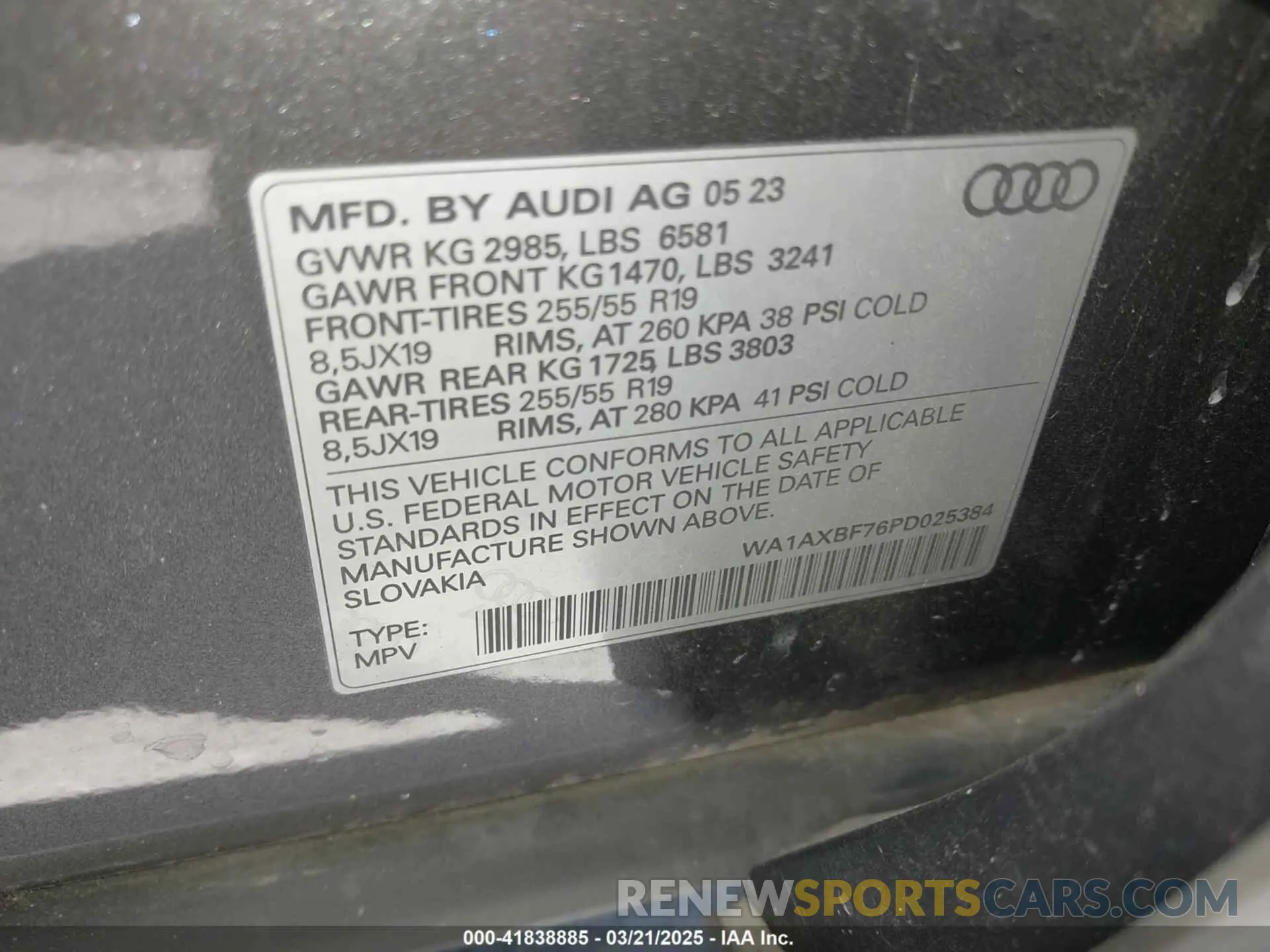 9 fotografías del automóvil dañado WA1AXBF76PD025384 AUDI Q7 2023